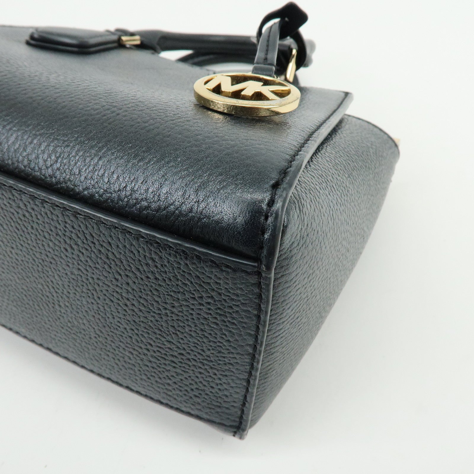 MICHAEL KORS Daria 2-in-1 Satchel Small Leather 2Way Bag Black