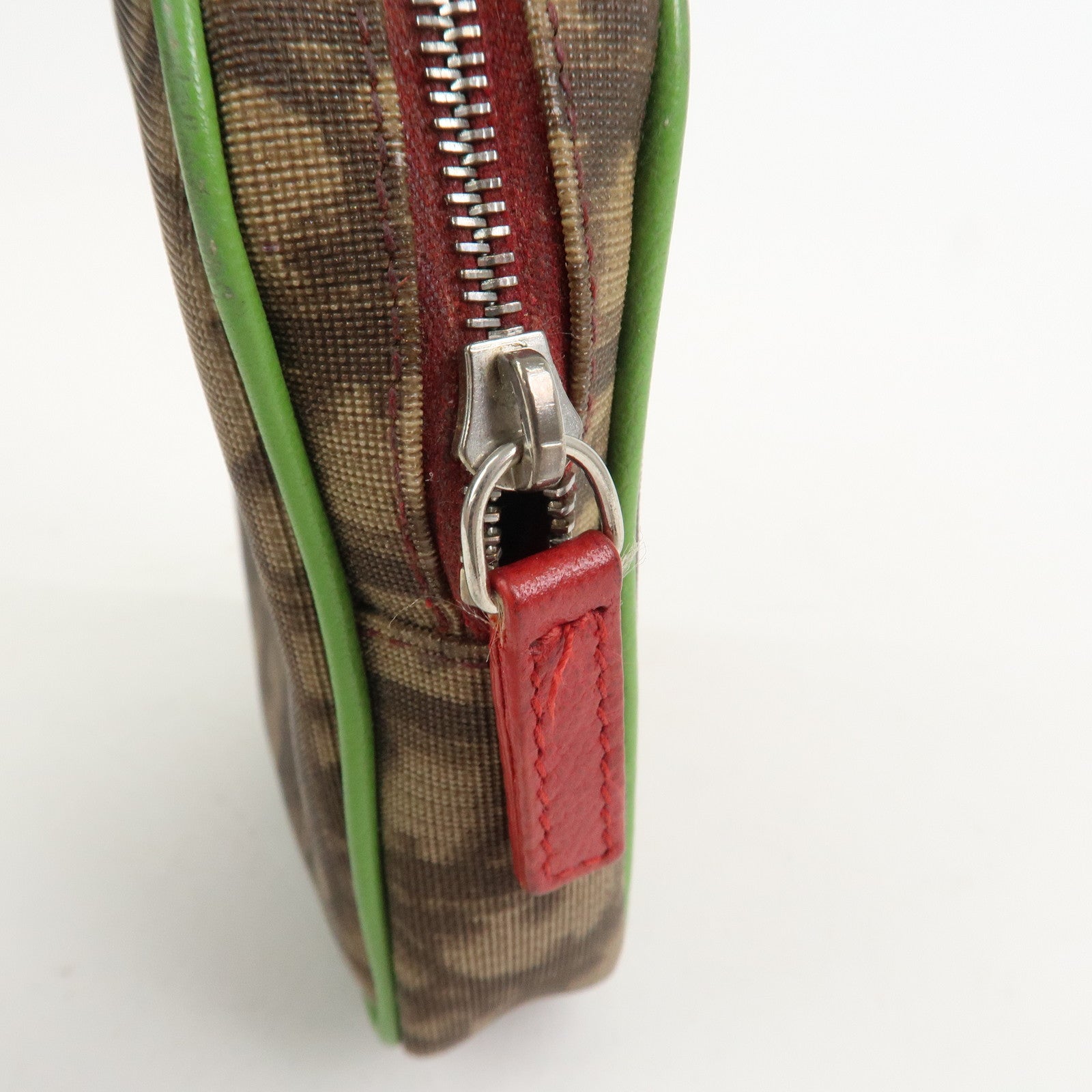 Christian Dior Rasta Trotter PVC Leather Pouch Cosmetic Pouch Brown