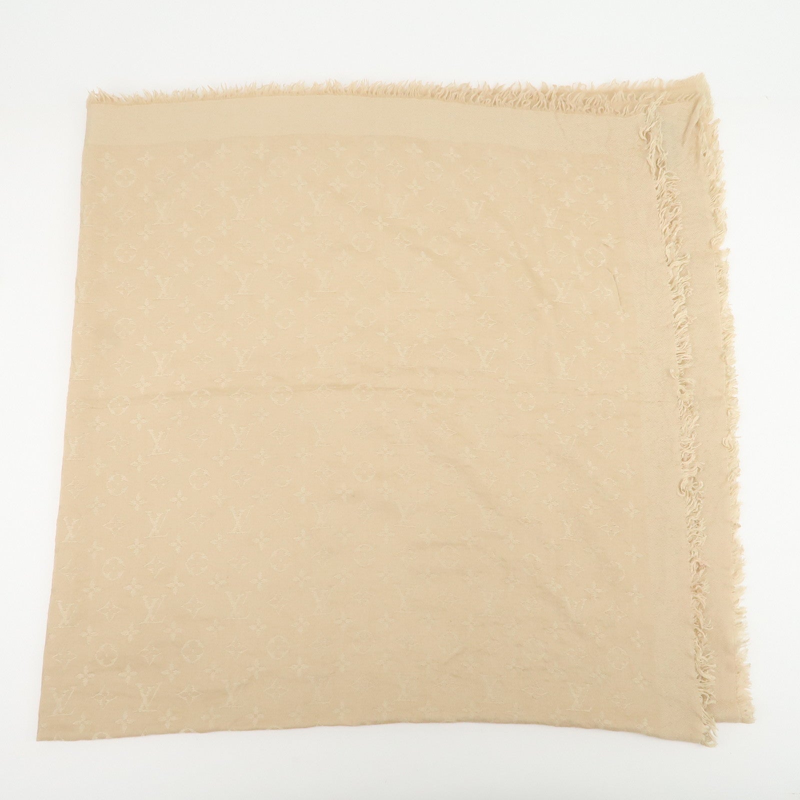 Louis Vuitton Monogram Wool Silk Shawl Dune M71360