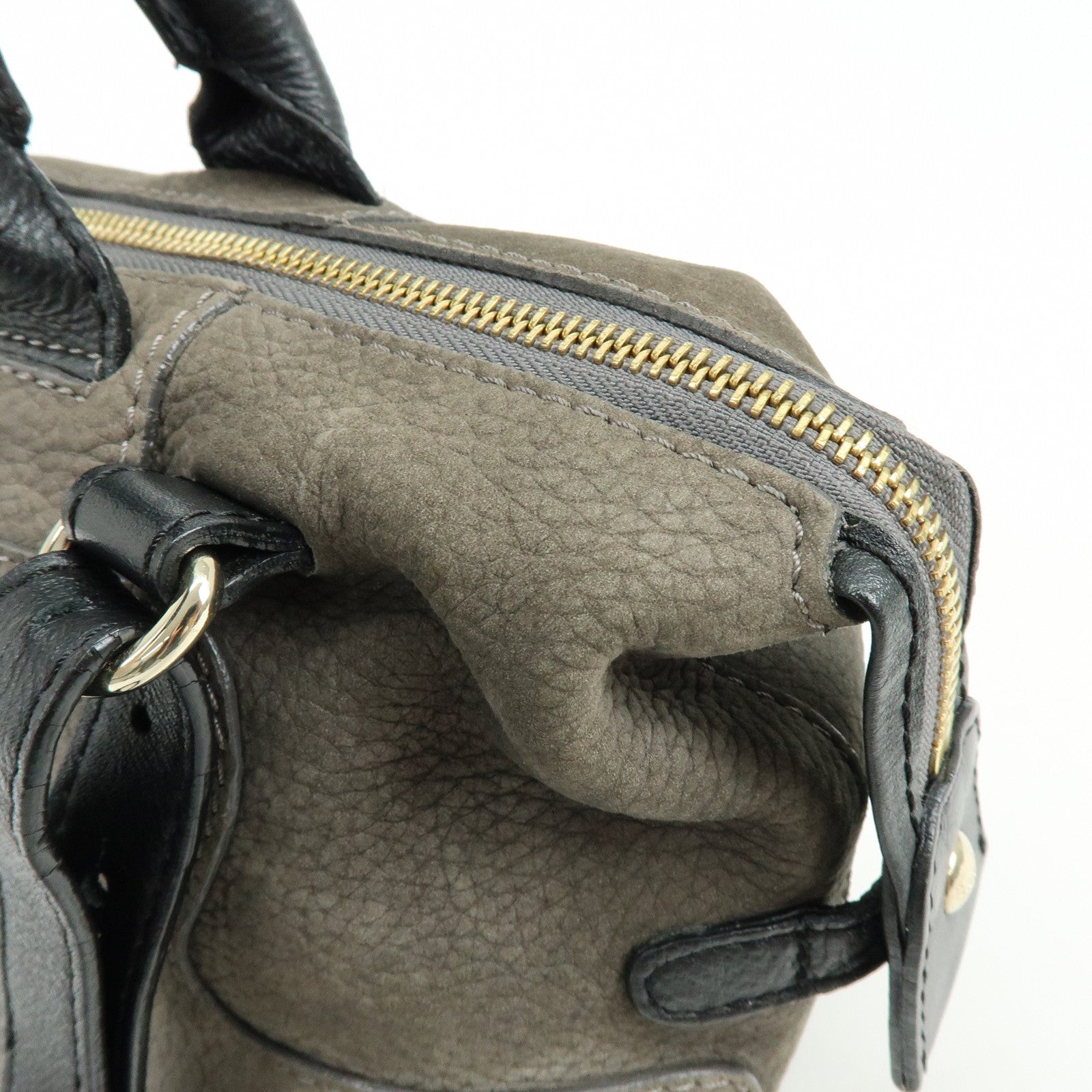 Chloe See By Chloe Suede Leather 2Way Shoulder Bag Hand Bag Gray