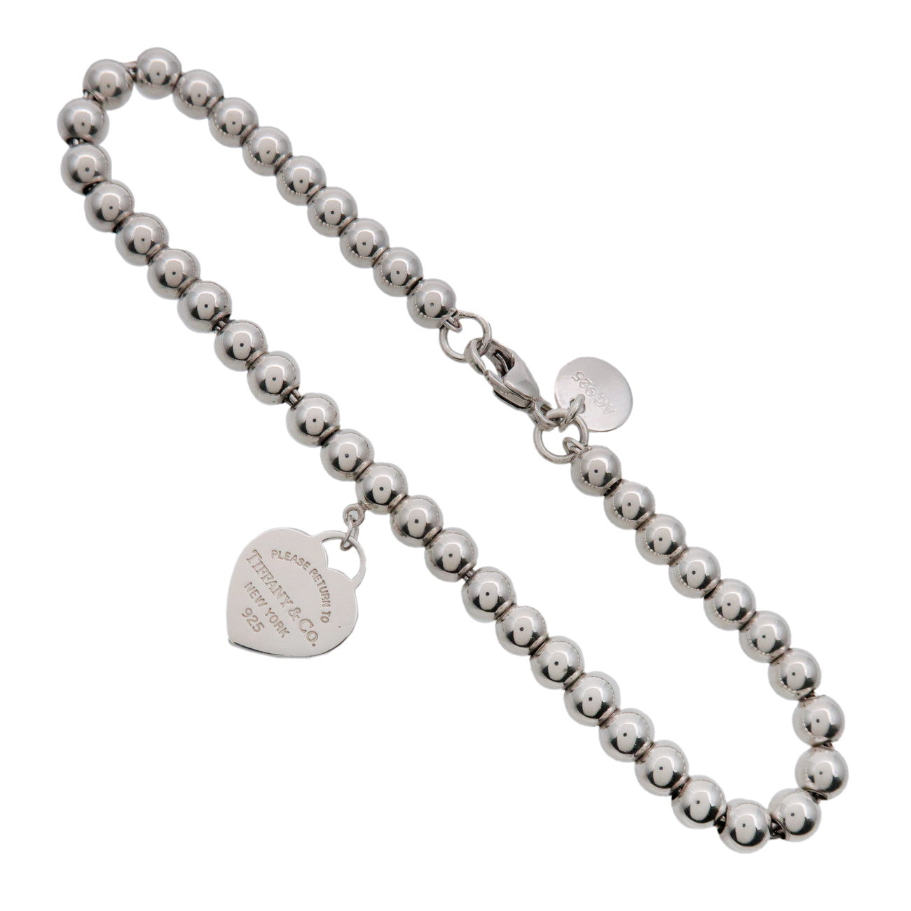 Tiffany & Co Return to Tiffany Mini Heart Tag Beads Bracelet SV925