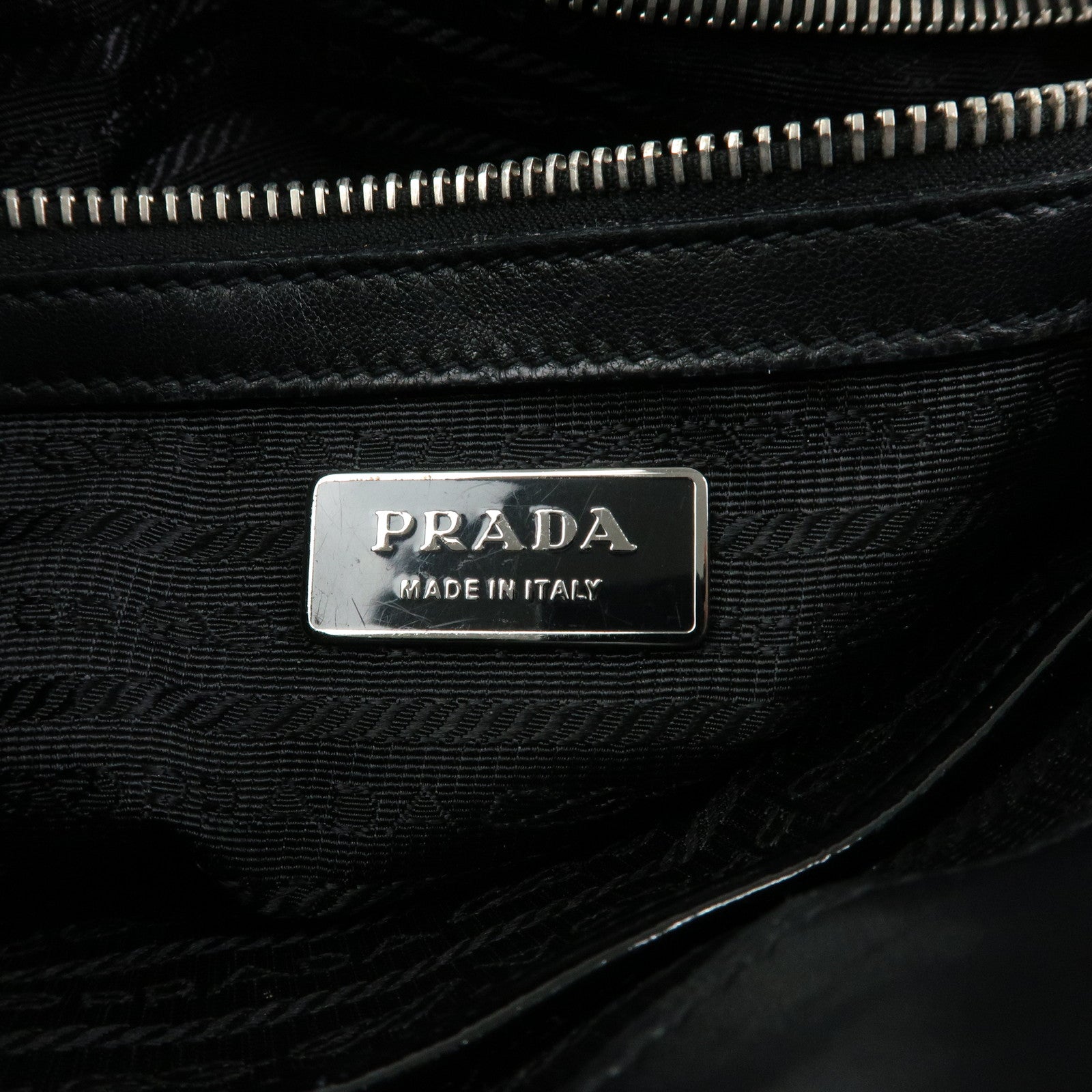 PRADA Patent Leather 2Way Bag Hand Bag Shoulder Bag Black