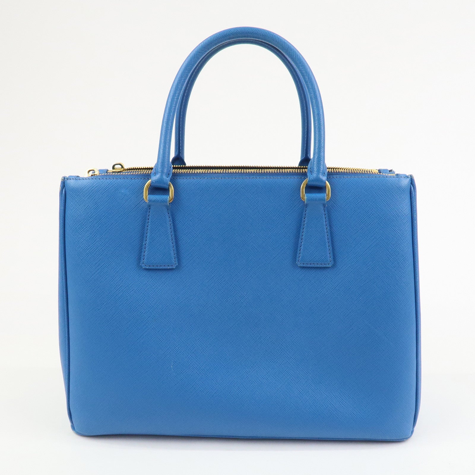 PRADA Triangle Logo Galleria Saffiano Leather 2Way Bag Blue 1BA274