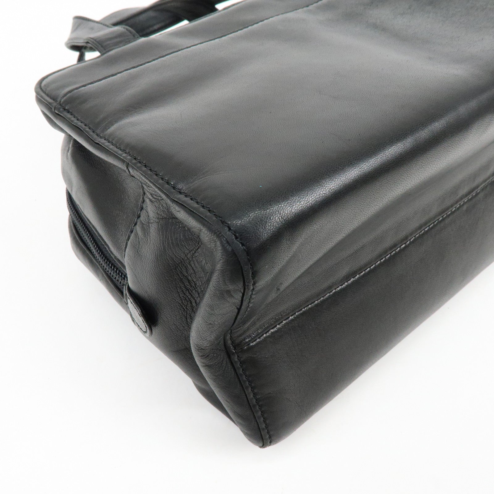 LOEWE Anagram Nappa Leather Hand Bag Tote Bag Black