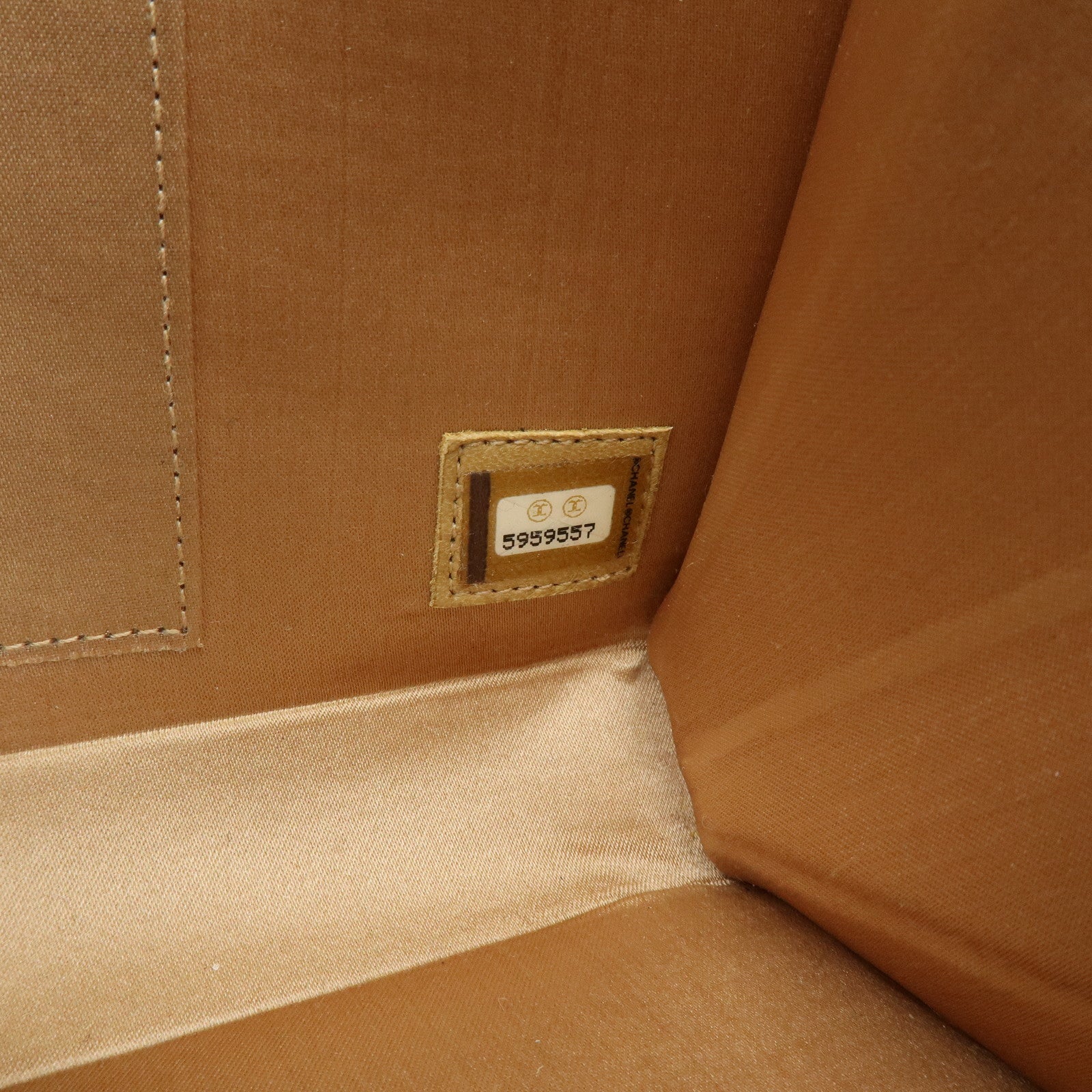 CHANEL Chocolate Bar Patent Leather Shoulder Bag Hand Bag Orange