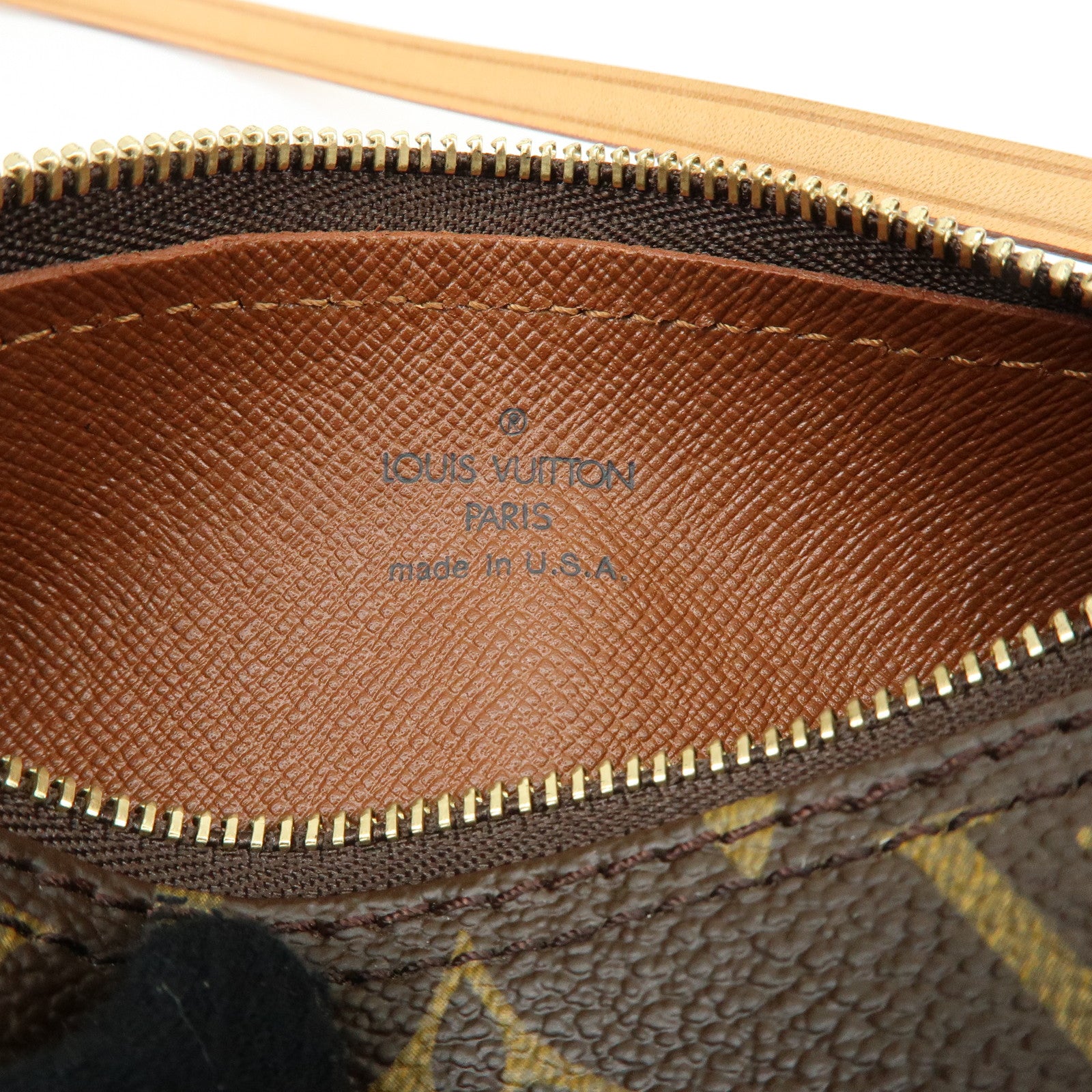 Louis Vuitton Monogram Canvas Mini Pouch for Papillon Bag Brown