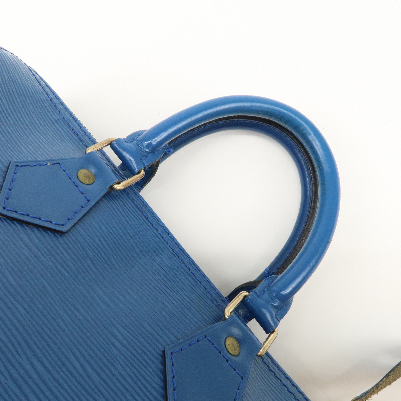 Louis Vuitton Epi Speedy 25 Hand Bag Boston Bag Blue M43015