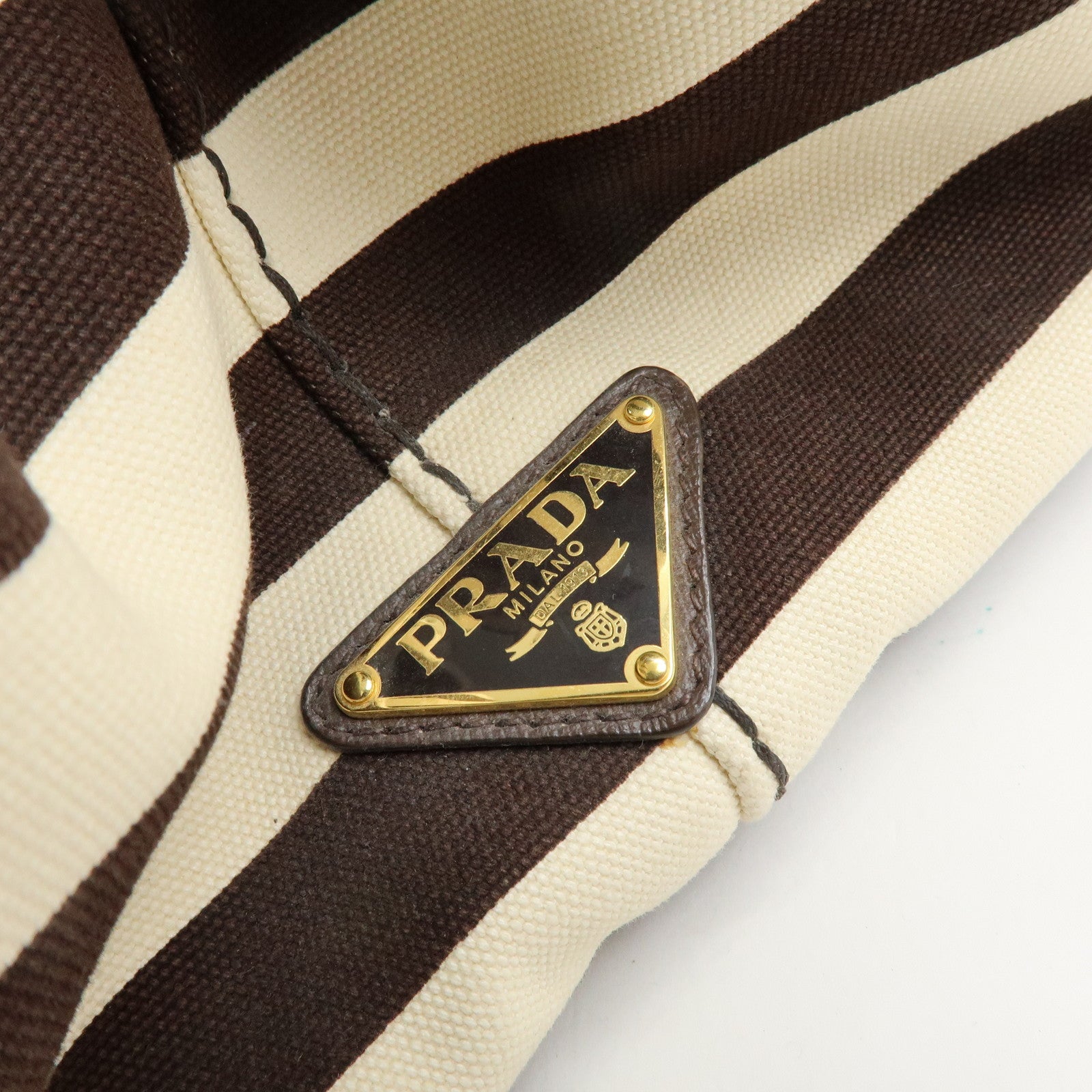 PRADA Canapa Triangle Logo Canvas 2Way Hand Bag Shoulder Bag B2642B