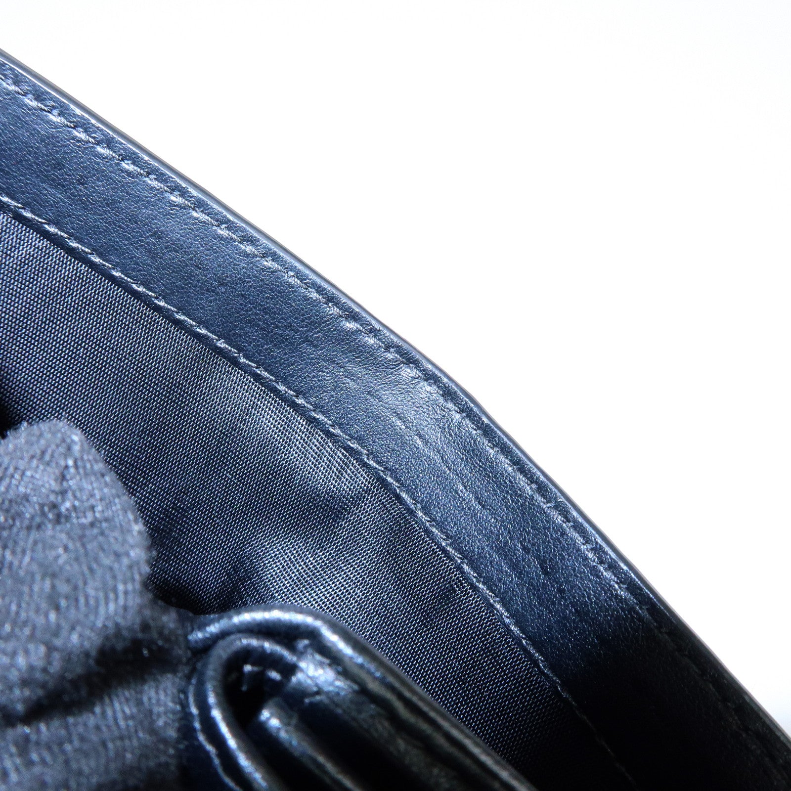 MIU MIU Embossed Patent Leather Bi-fold Compact Wallet Black 5MV204