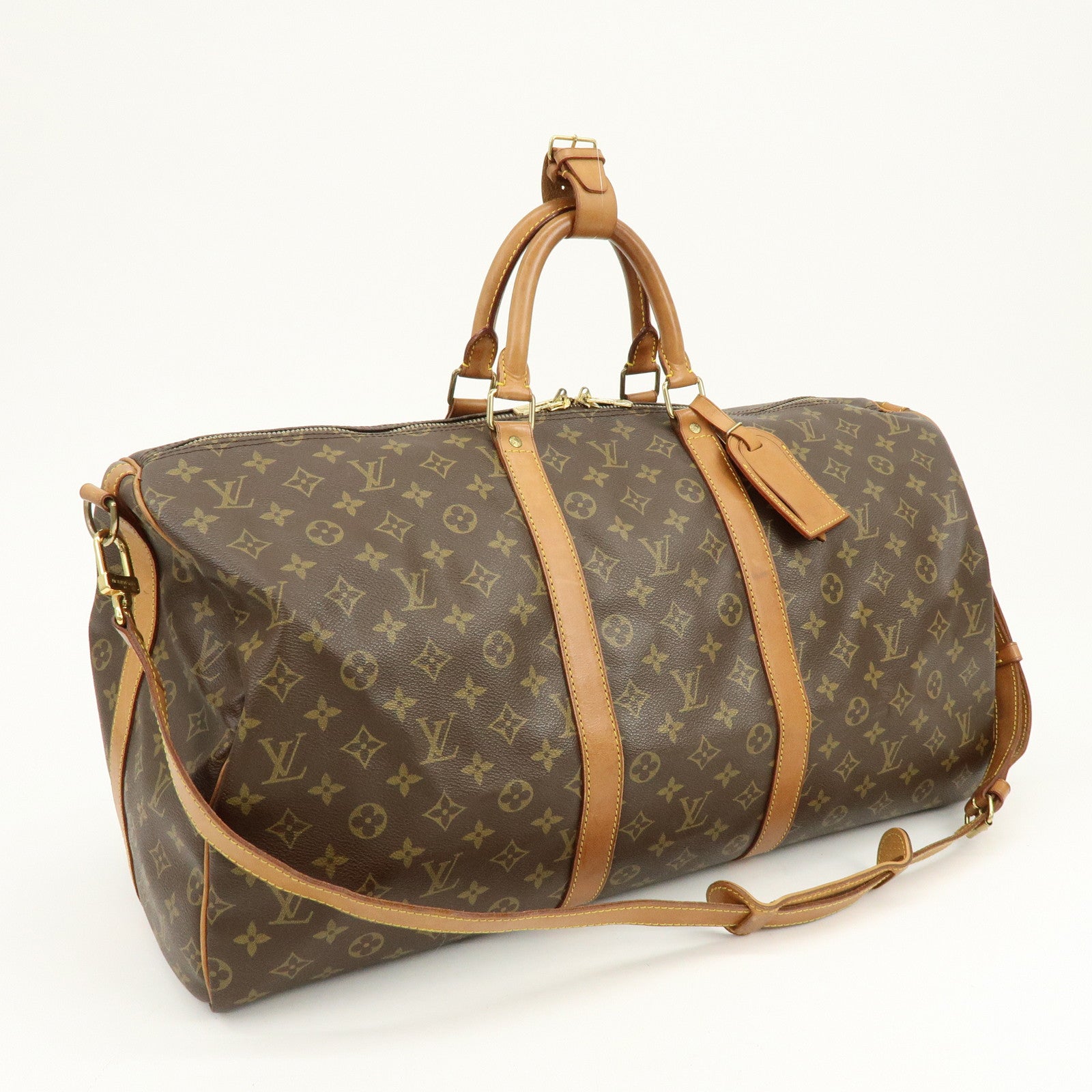 Louis Vuitton Monogram Keep All Bandouliere 55 Boston Bag M41414