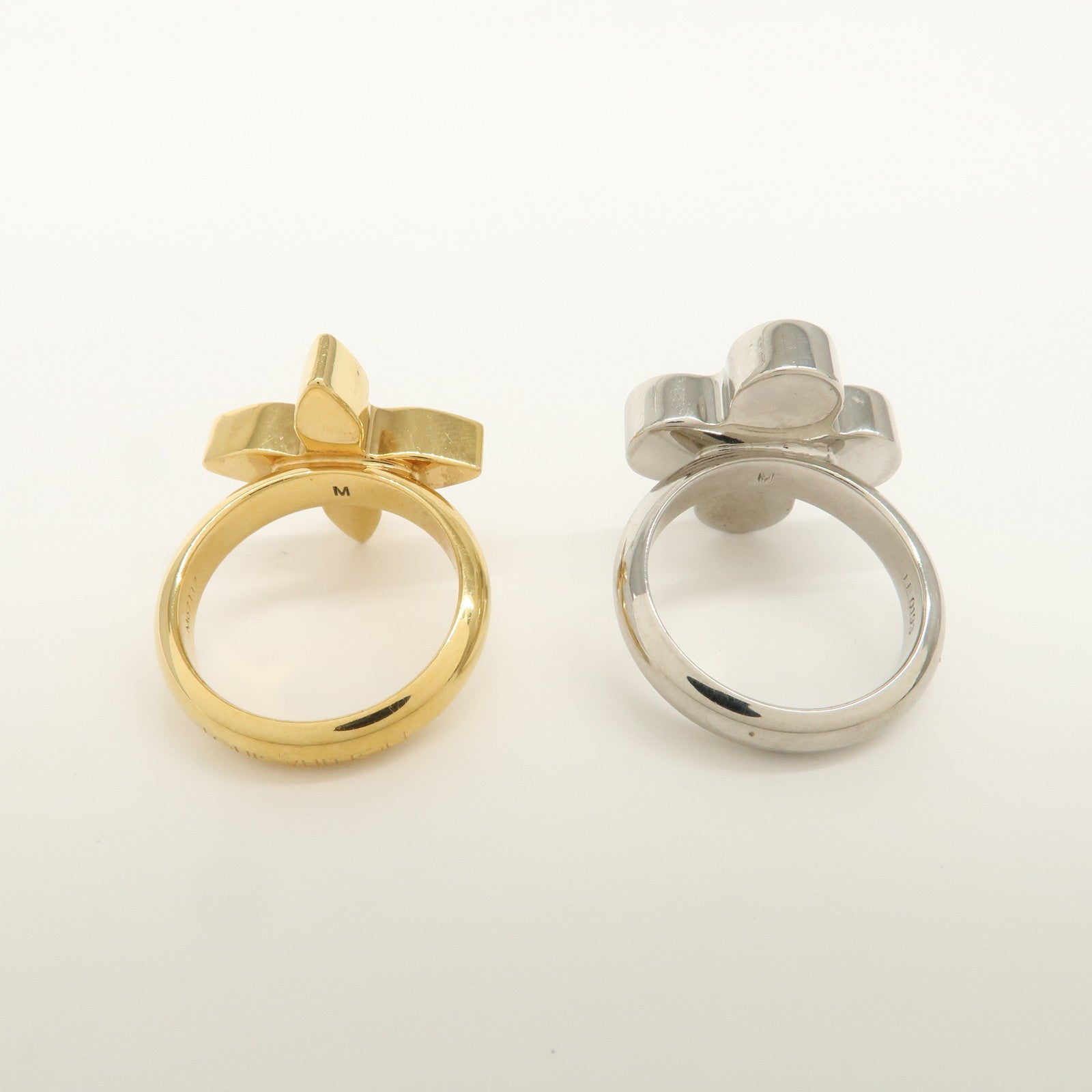 Louis Vuitton Set of 2 Bague Love Letters Ring Size M M67117