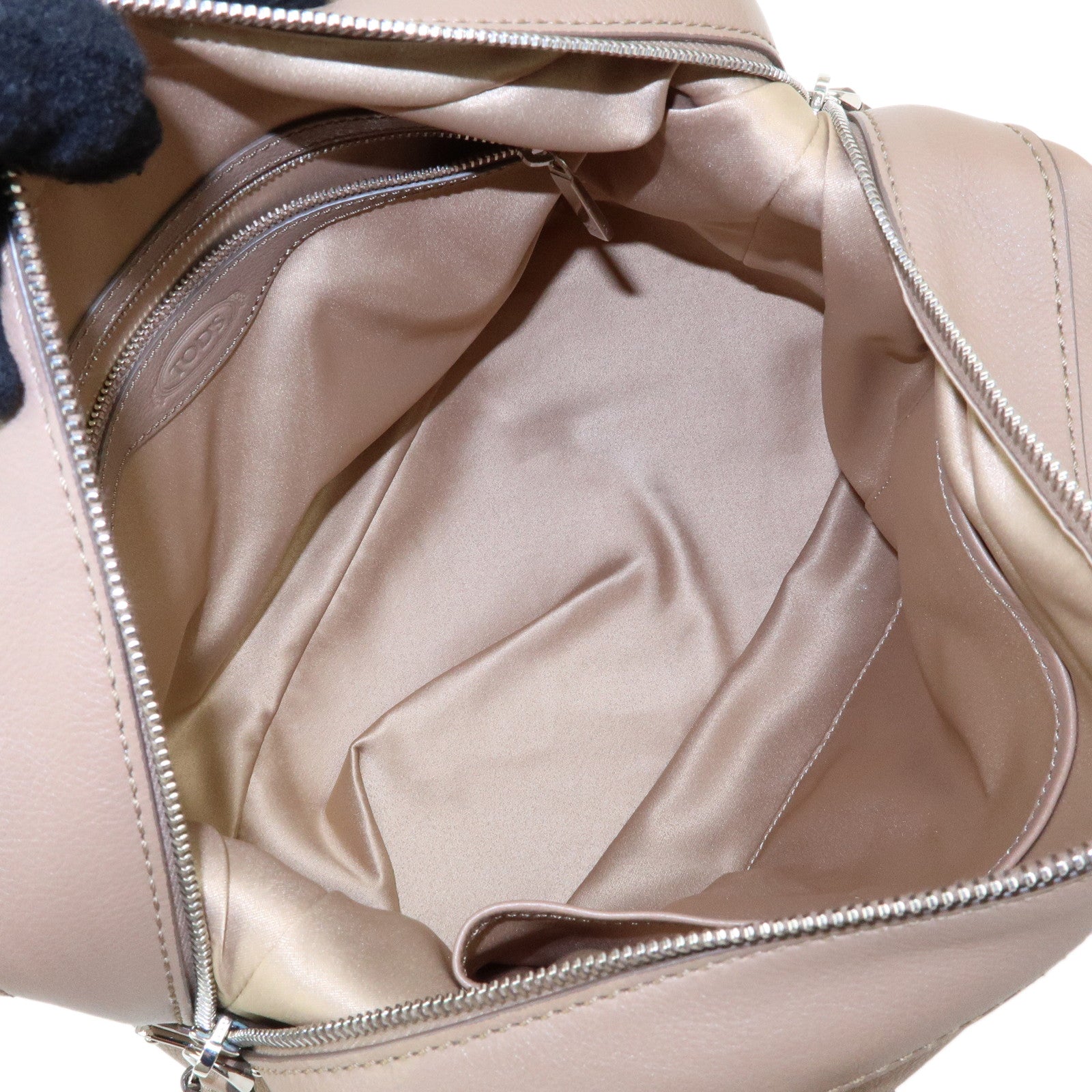 TOD'S D-Styling Leather 2Way Bag Hand Bag Shoulder Bag Brown