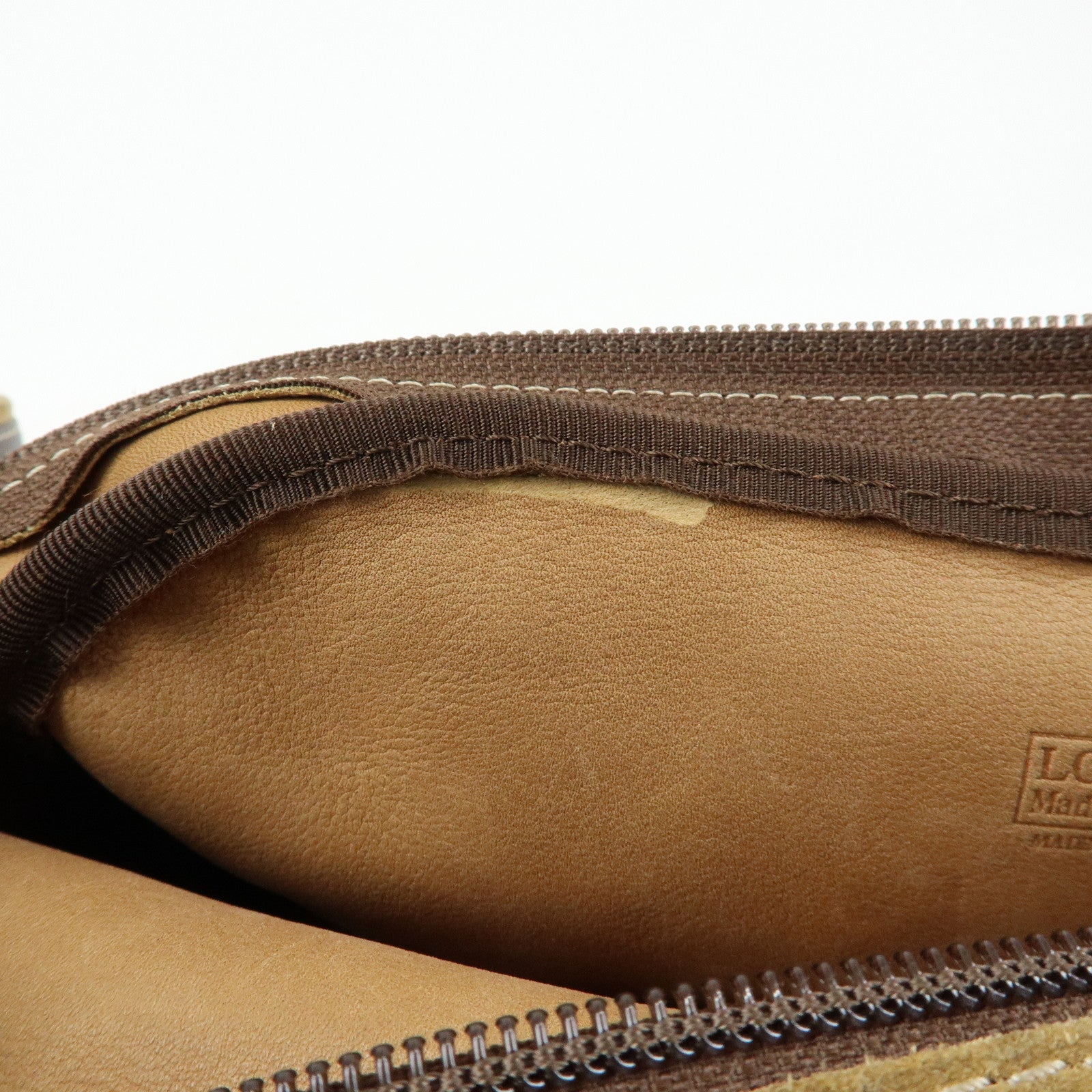 LOEWE Anagram Suede Leather Shoulder Bag Crossbody Bag Beige