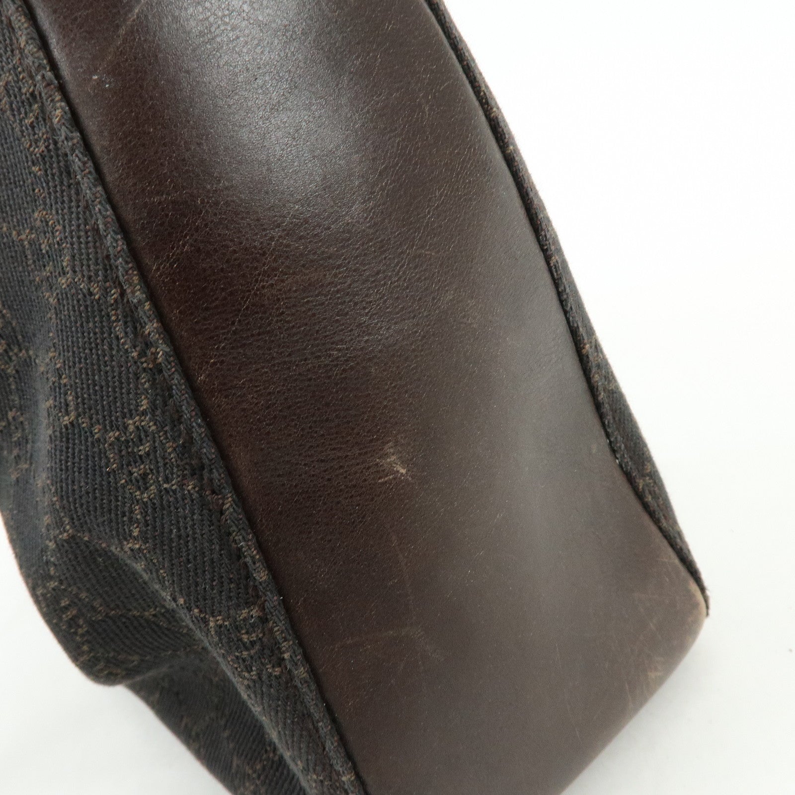 GUCCI GG Monogram Canvas Leather Shoulder Hand Bag Brown 101919