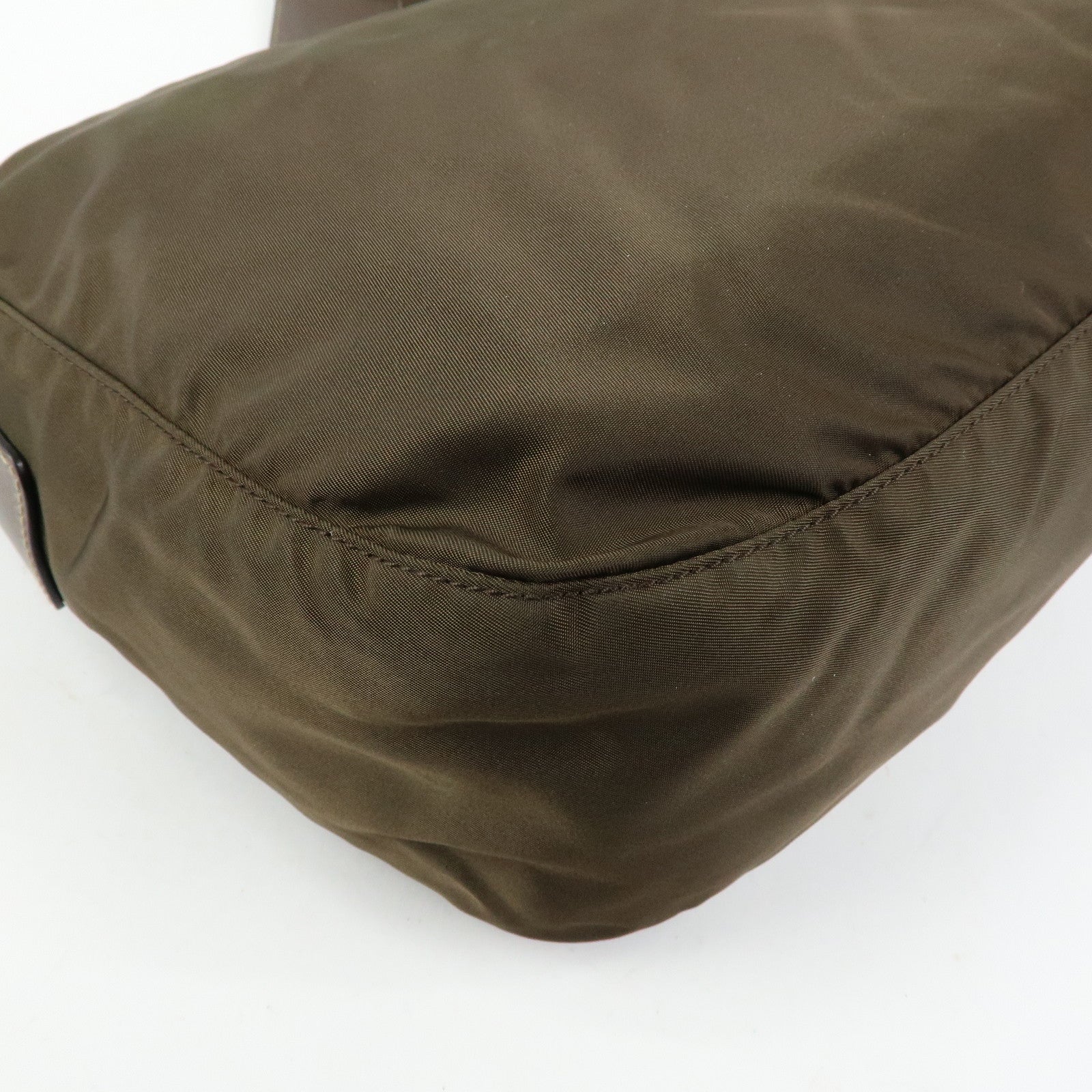 PRADA Tessuto Triangle Logo Shoulder Bag Crossbody Bag TST Khaki