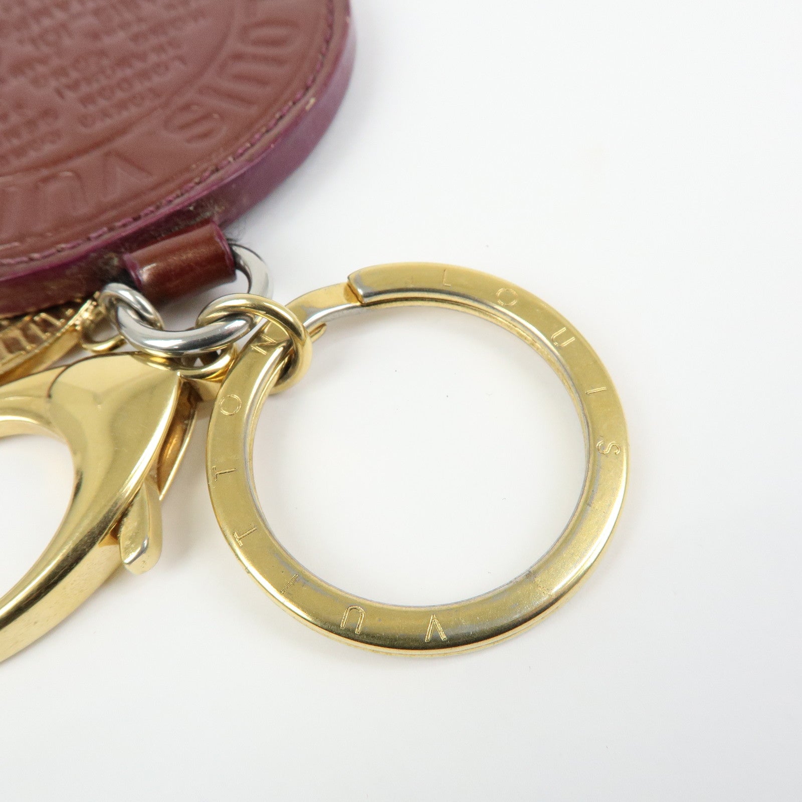 Louis Vuitton Vernis Leather Porte Cles Rond T&B Key Charm M93604
