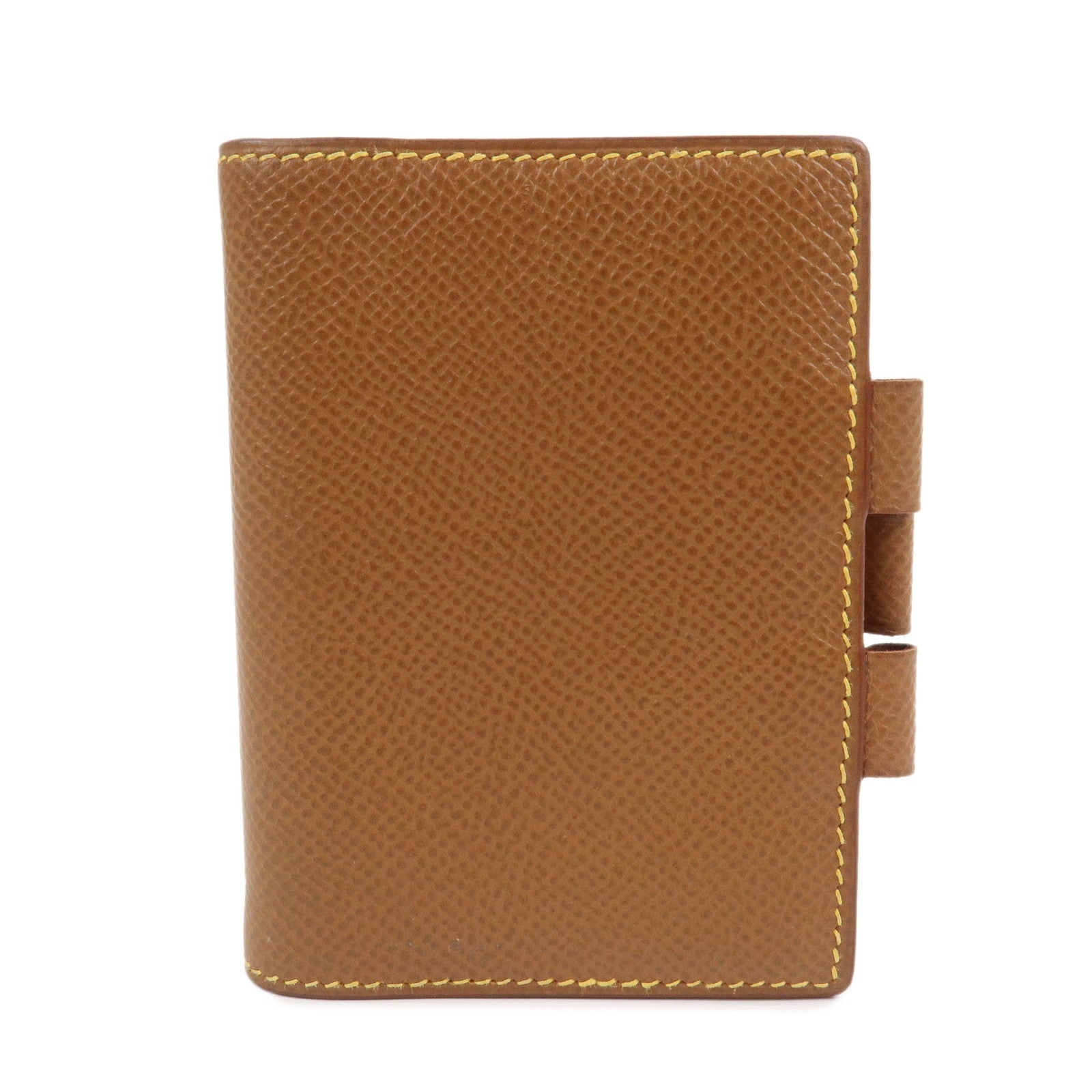 HERMES Agenda PM Leather Planner Cover □B Stamped Gold