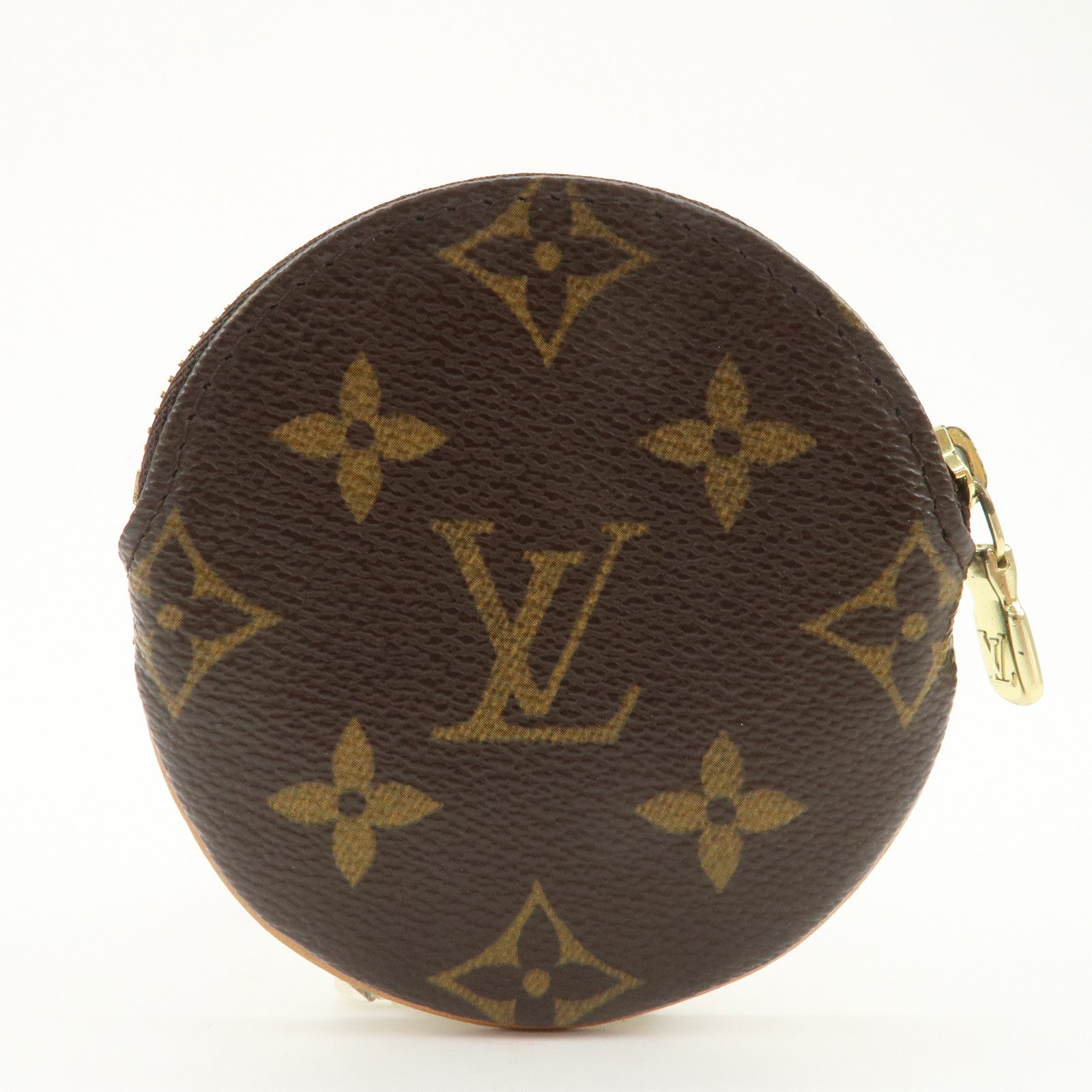 Louis Vuitton Monogram Porte Monnaie Rond Coin Case Brown M61926
