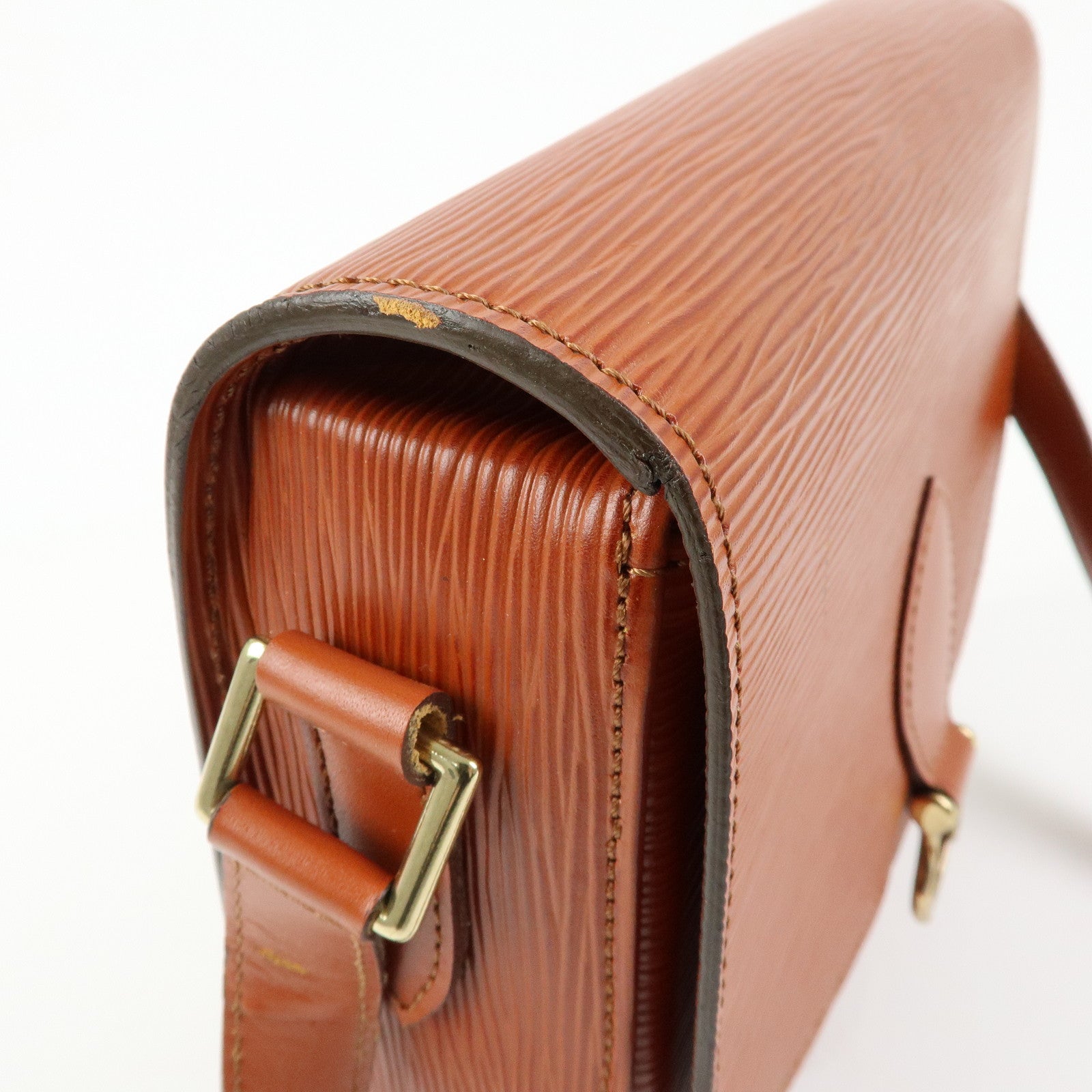 Louis Vuitton Epi Saint Cloud Shoulder Bag Kenya Brown M52193