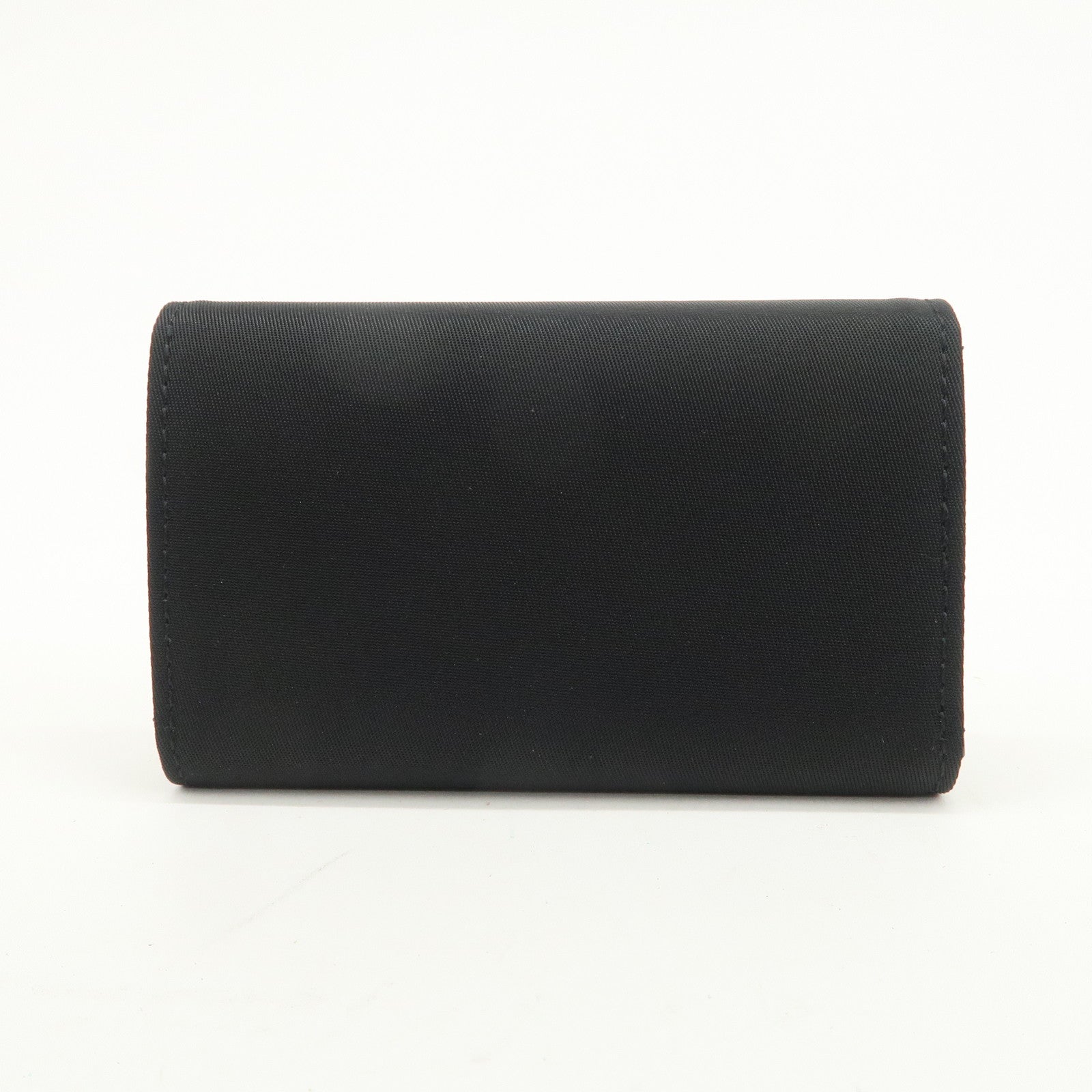 PRADA Nylon Saffiano Leather 6 Rings Key Case Black M222A