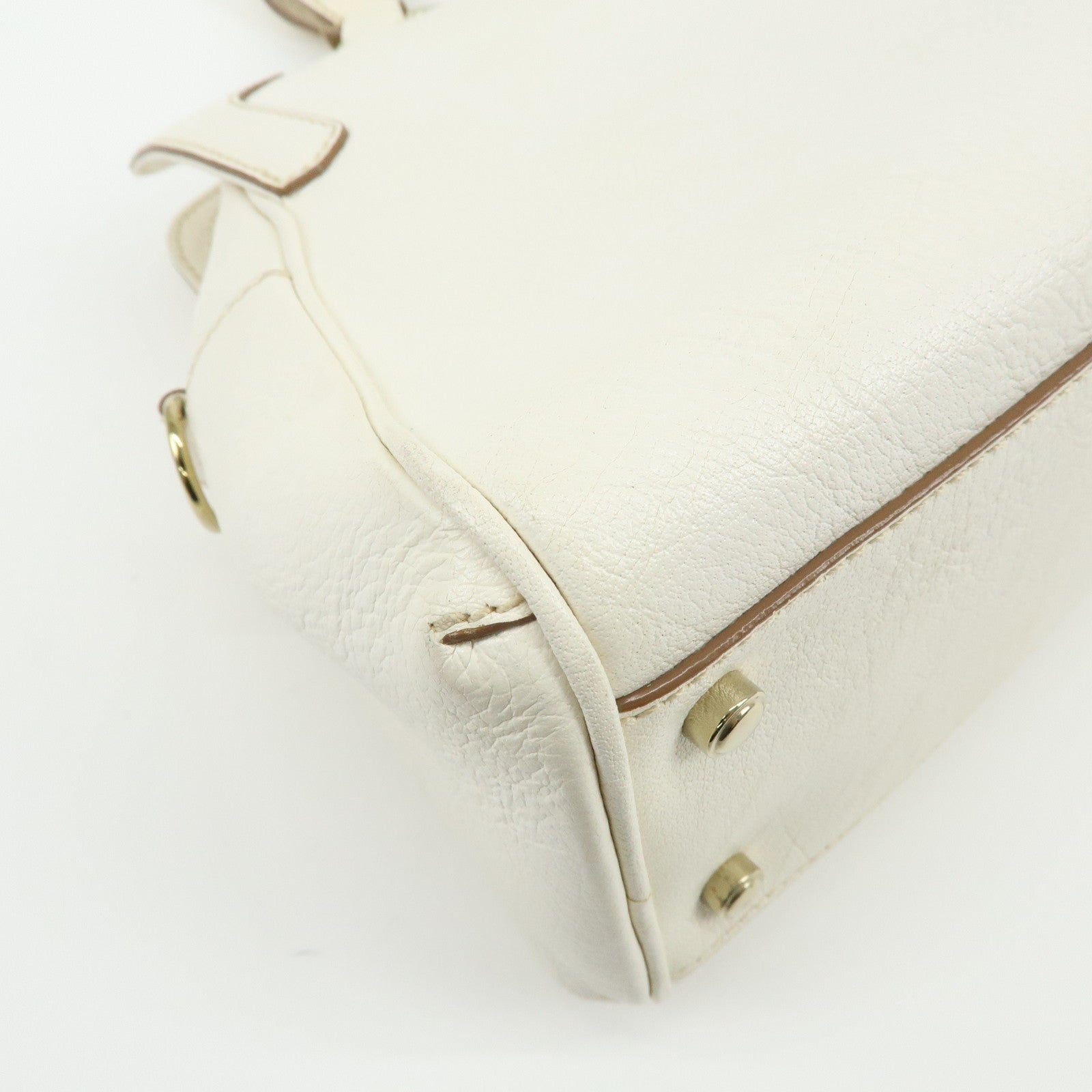 Cartier Marcello Leather 2Way Bag Shoulder Bag Hand Bag Ivory