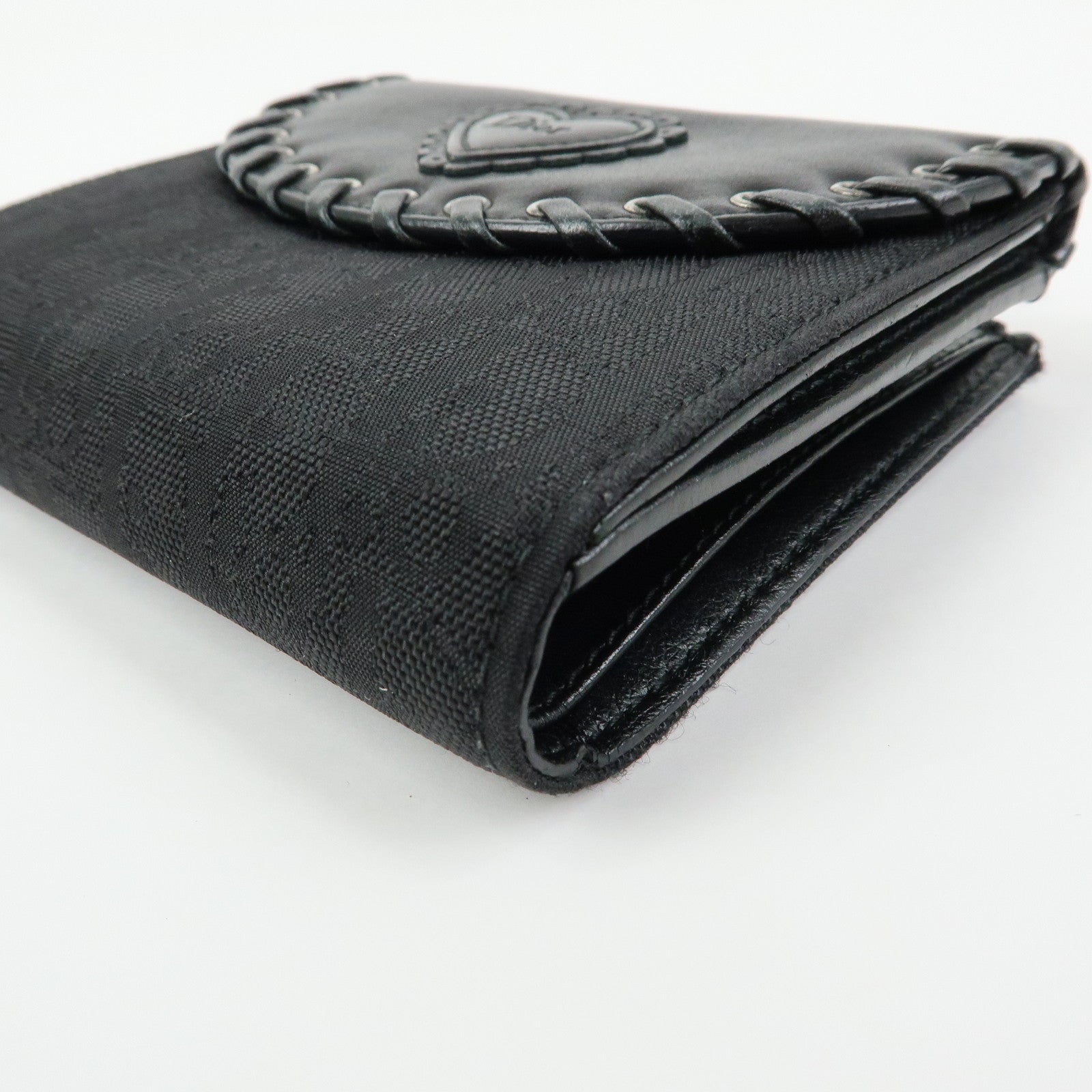 Christian Dior Trotter Ethnic Line Heart Bi-fold Compact Wallet