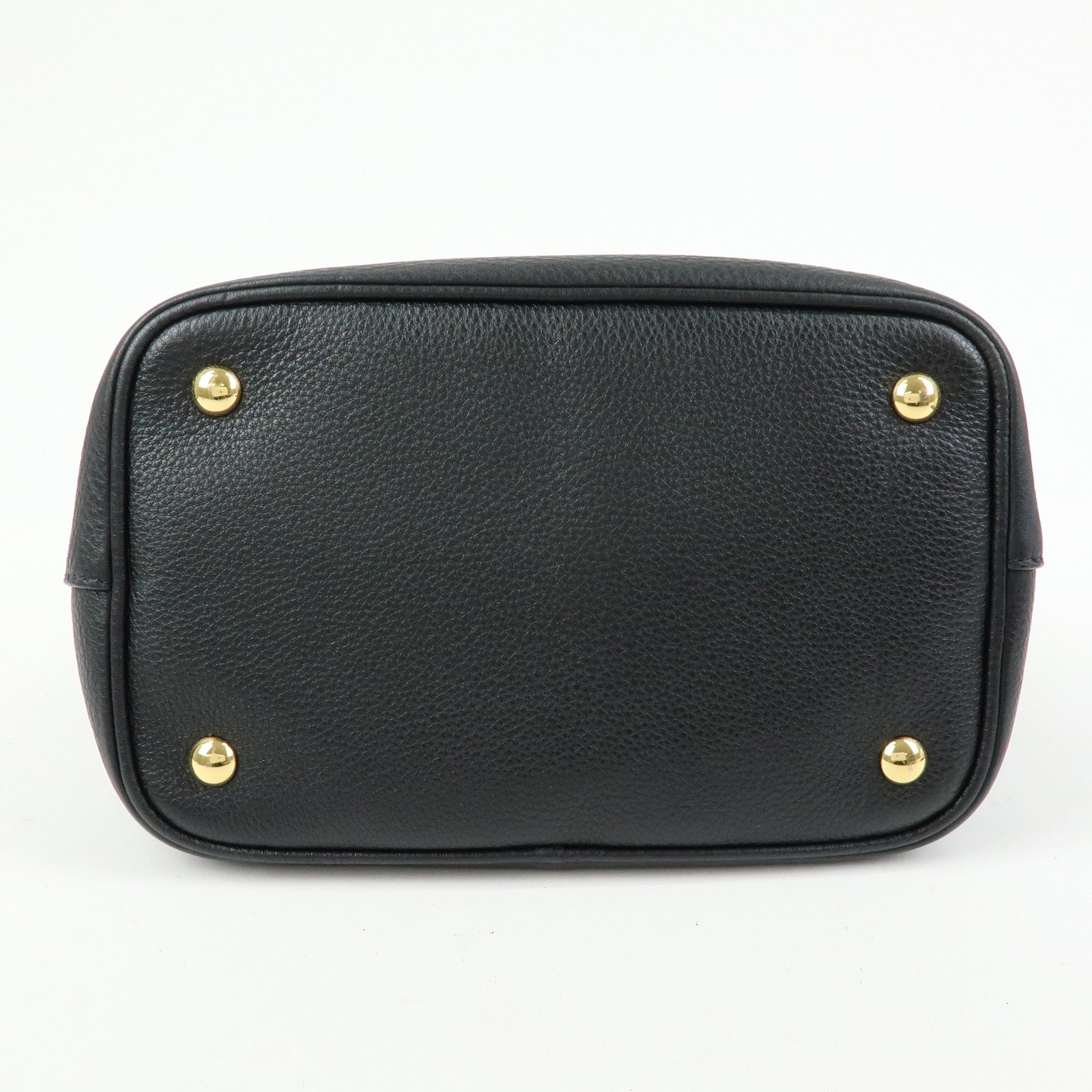 MIU MIU Madras Leather 2Way Bag Hand Bag Shoulder Bag Black 5BE886