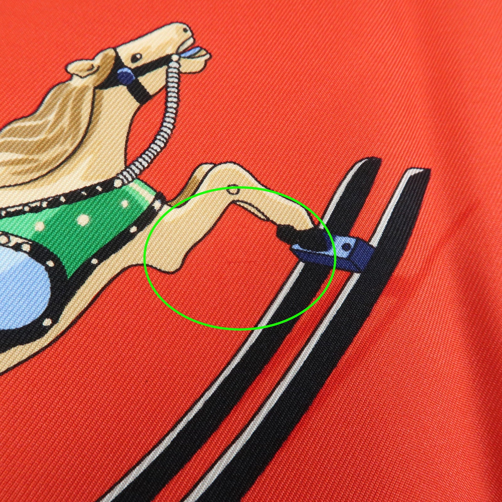 HERMES Carre 90 Silk 100% Scarf Raconte moi le cheval Red Navy