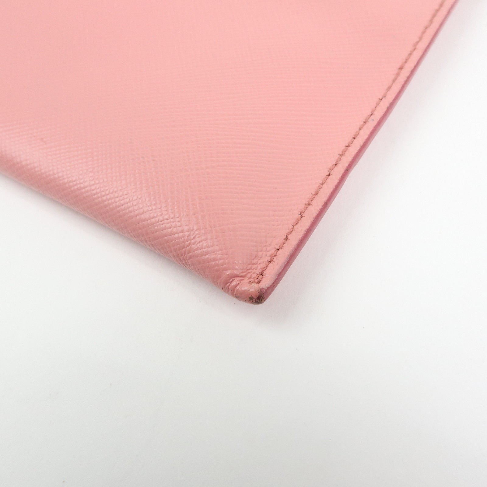 PRADA Saffiano Leather 2Way Bag Clutch Bag Shoulder Bag Pink