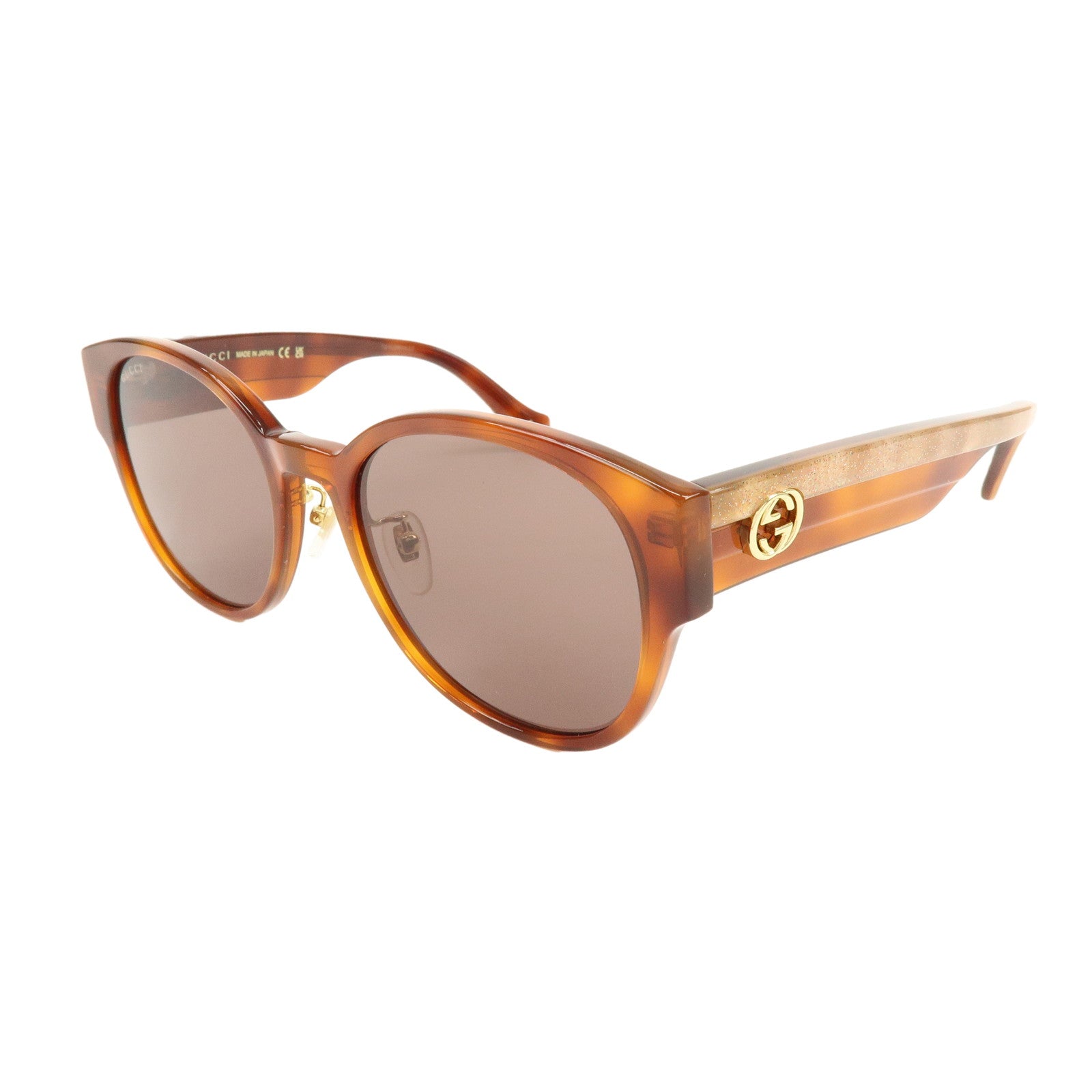 GUCCI Interlocking G Plastic Sunglasses Brown GG1304SK 56□20 145