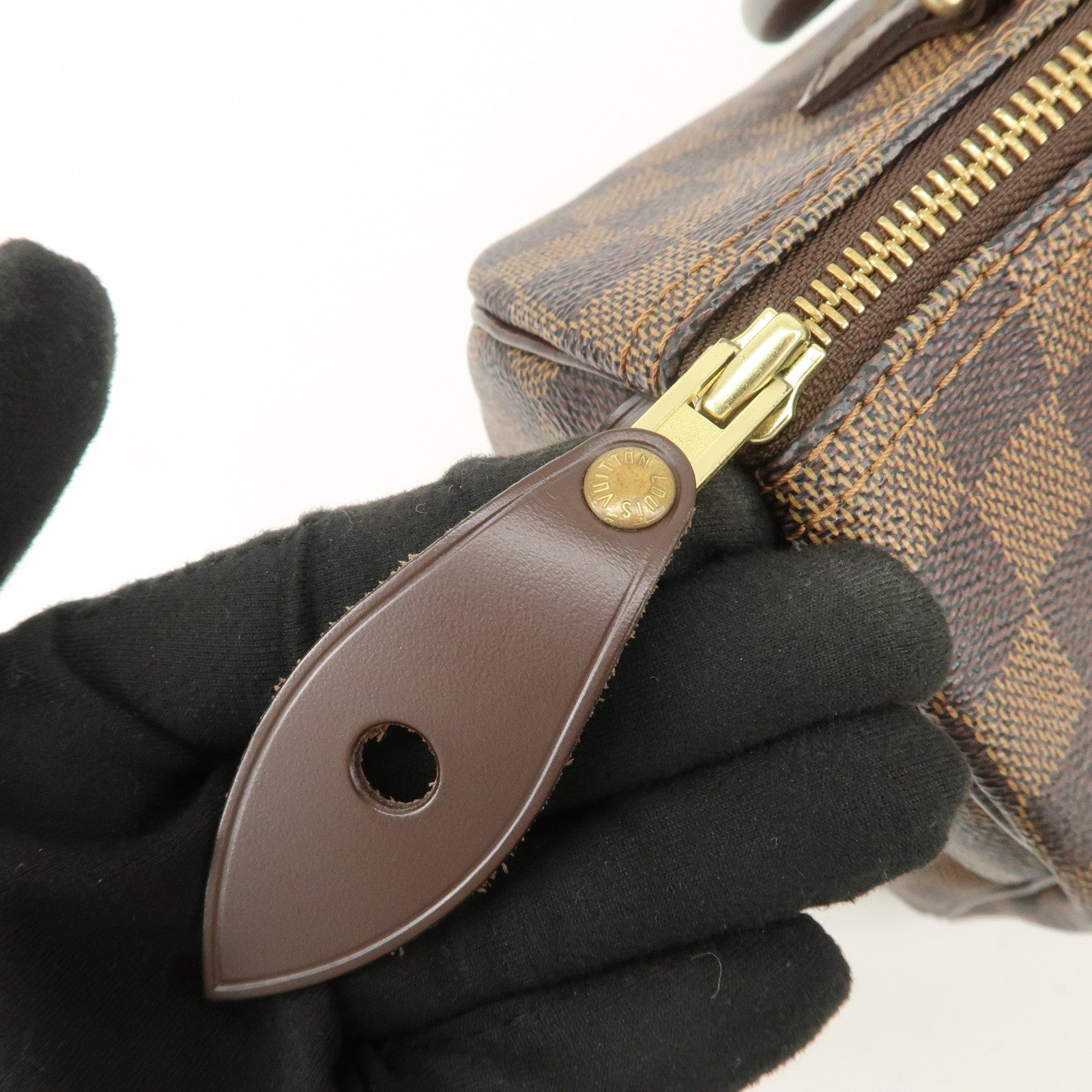 Louis Vuitton Damier Ebene Speedy 25 Hand Bag Boston Bag N41532