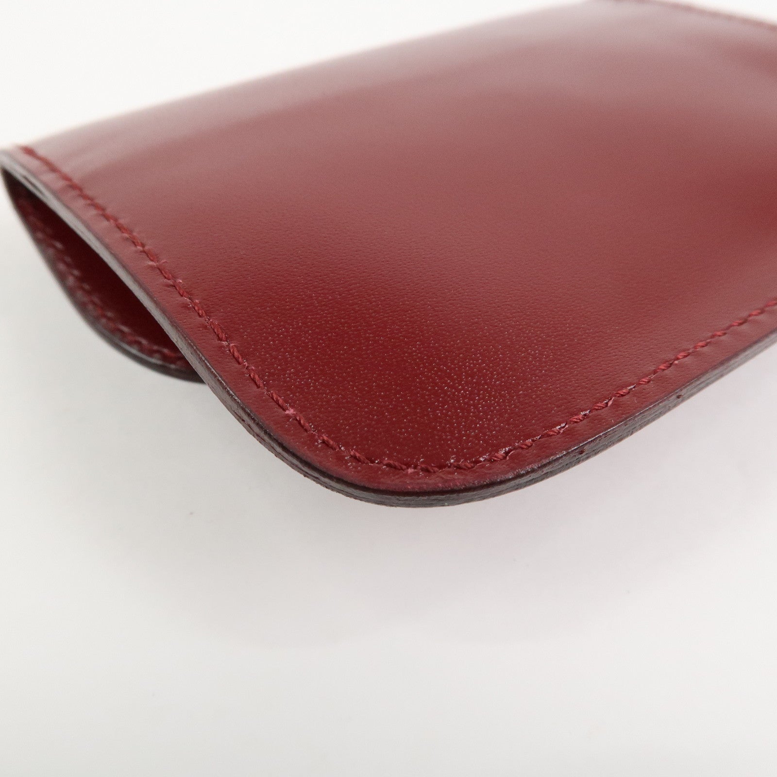 GUCCI Logo Leather Coin Case Coin Purse Red 030.2091