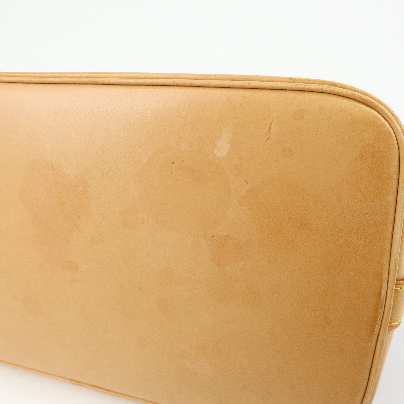 Louis Vuitton Monogram Canvas Leather Alma Hand Bag Brown M51130