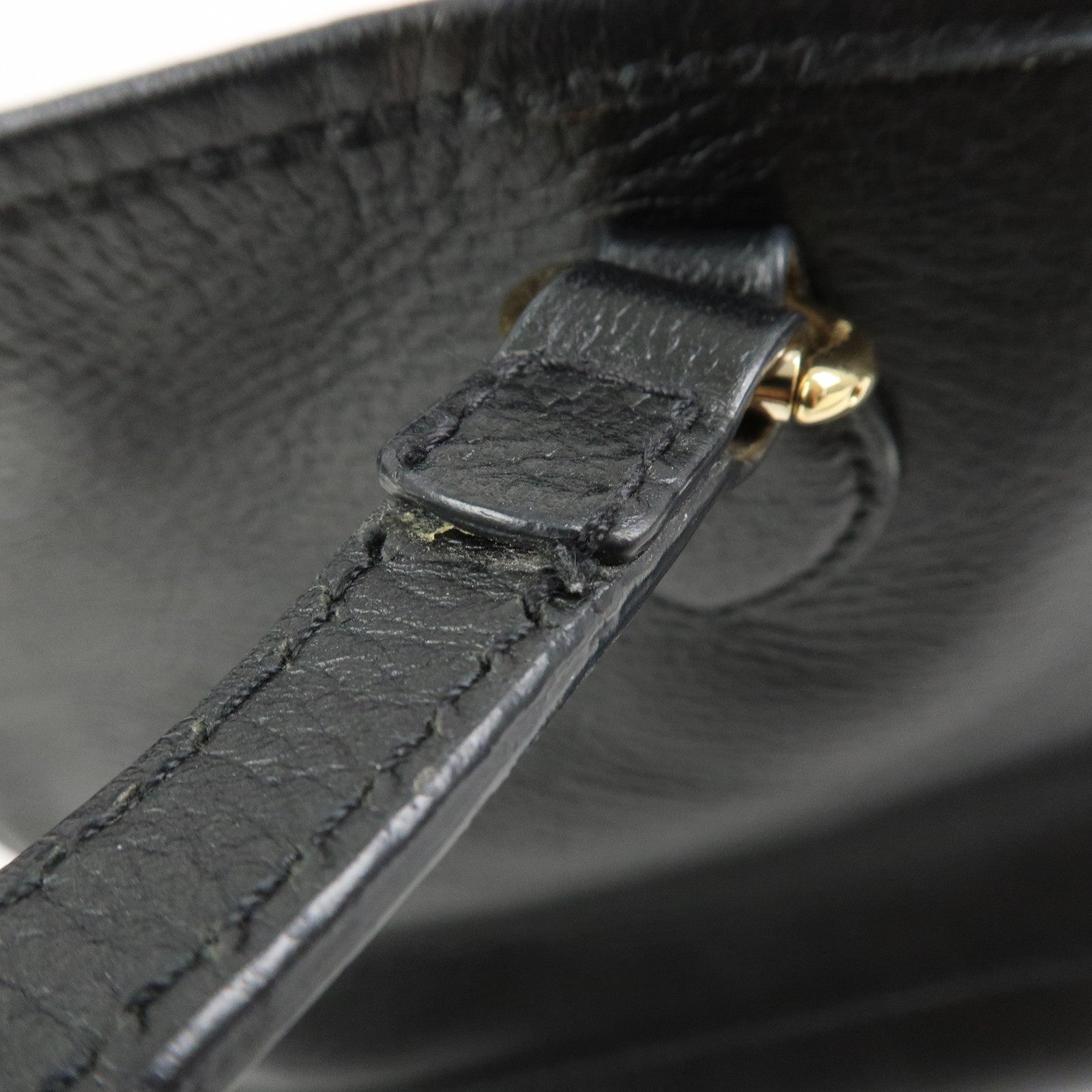 GUCCI GG Marmont Leather Tote Bag Shoulder Bag Black 765043