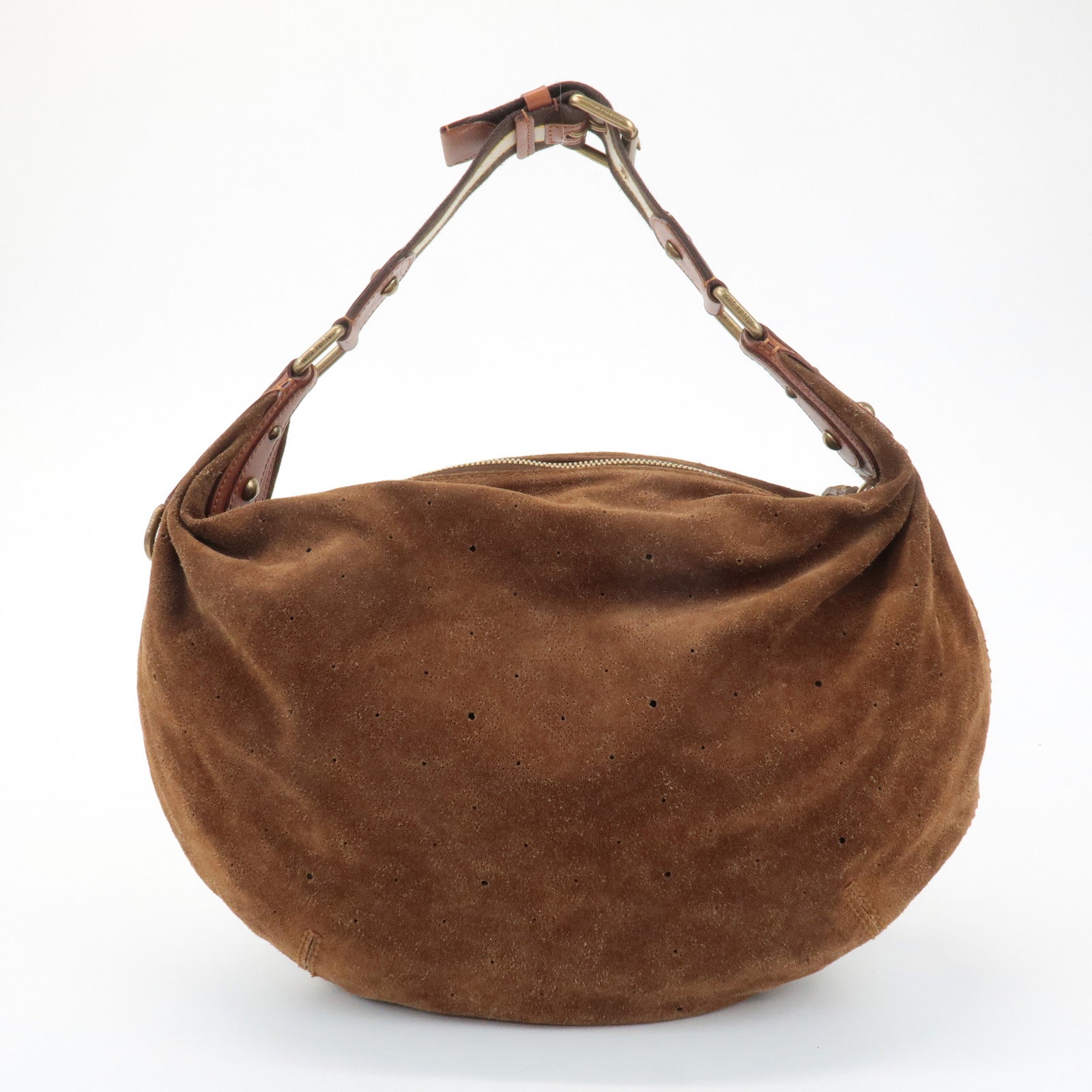 Louis Vuitton Monogram Suede Onata GM Shoulder Bag Cacao M95120 Used