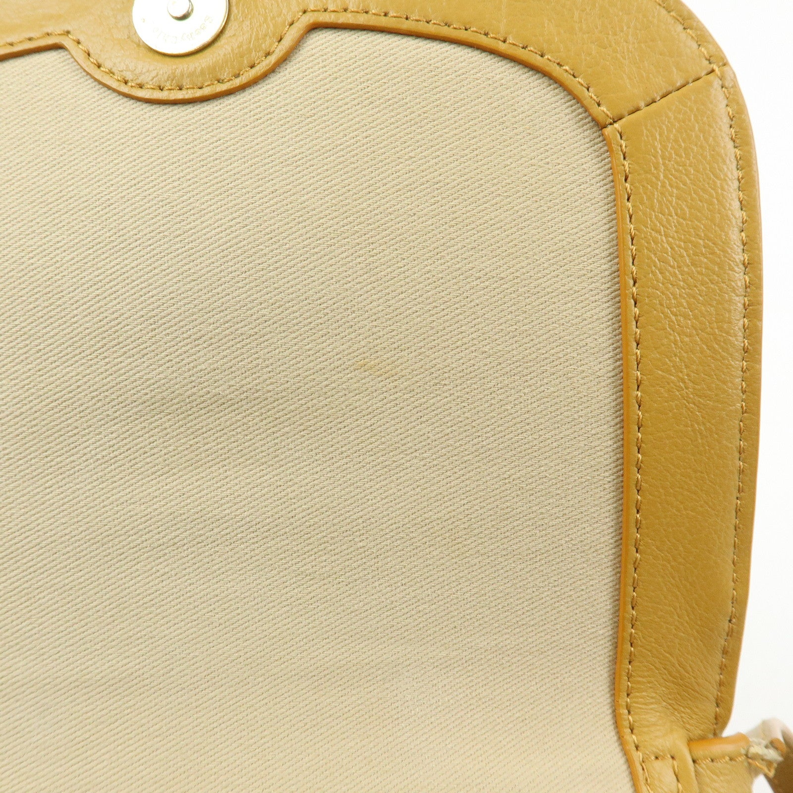 Chloe See by Chloe Suede Joan Leather Shoulder Bag Mustard