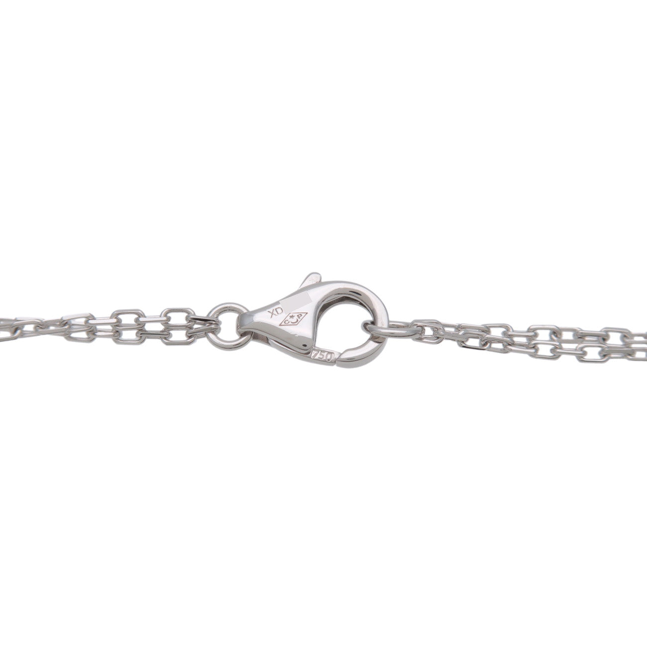 Cartier Love Circle 2P Diamond Necklace K18 750 White Gold B7219400