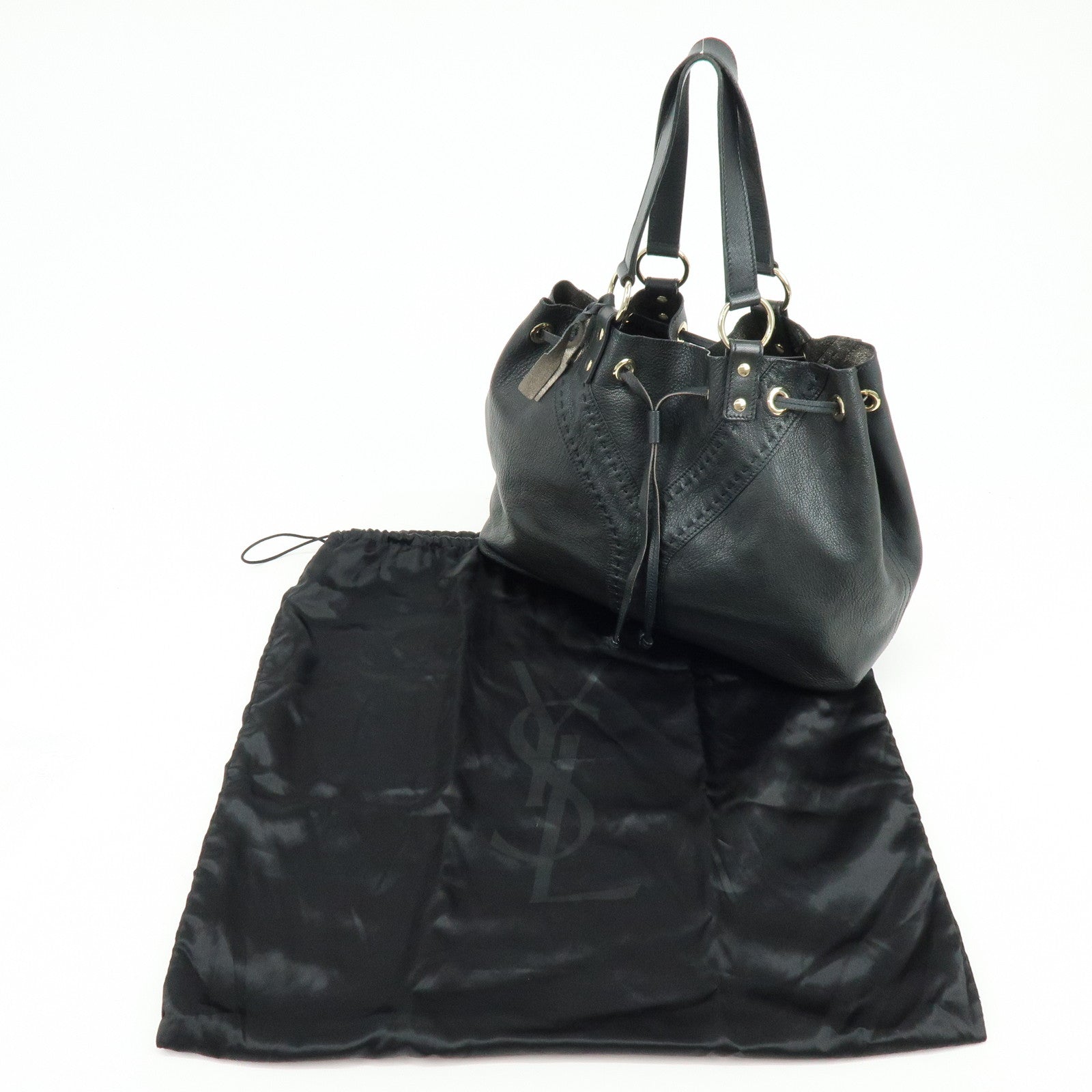 SAINT LAURENT PARIS Y Line Sac Double Reversible Tote Bag 168484