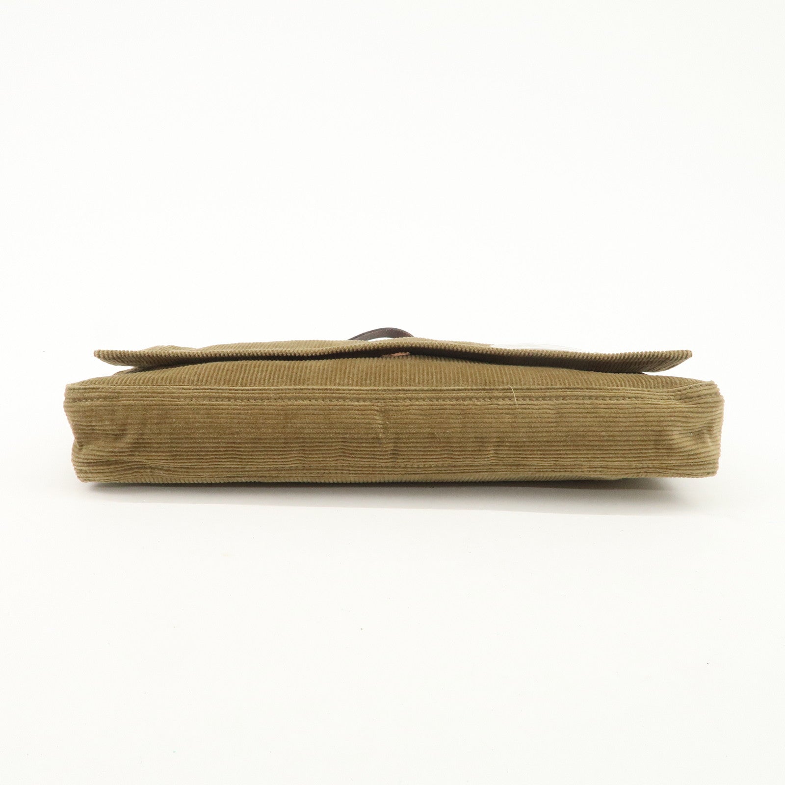 FENDI Logo Corduroy Shoulder Bag Hand Bag Caramel Used