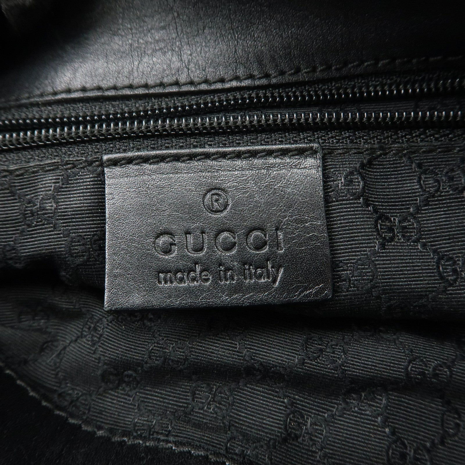 GUCCI Kandensky Denim Leather Shoulder Bag Hand Bag Black 28628