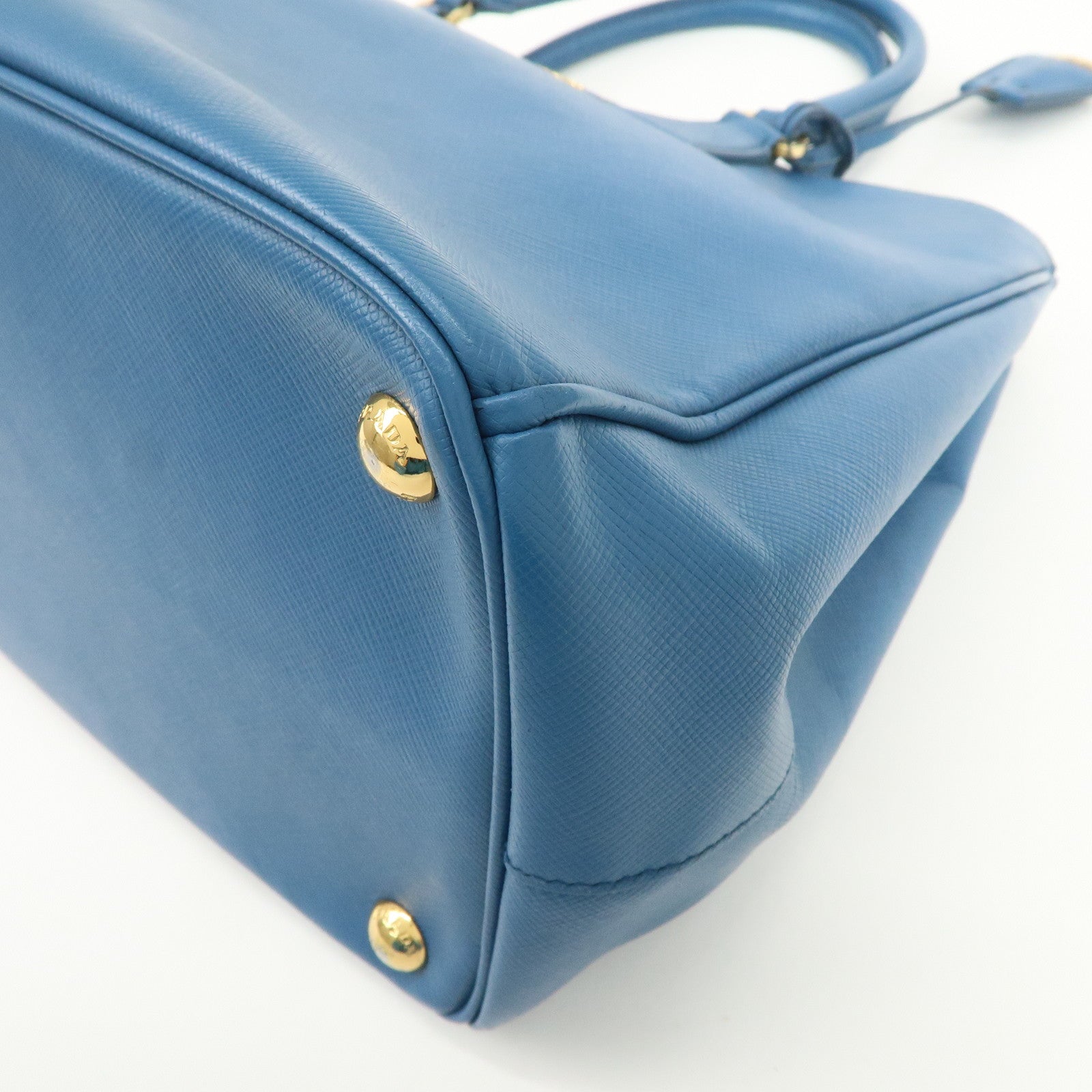 PRADA Galleria Saffiano Leather 2Way Bag Hand Bag Blue BN2274