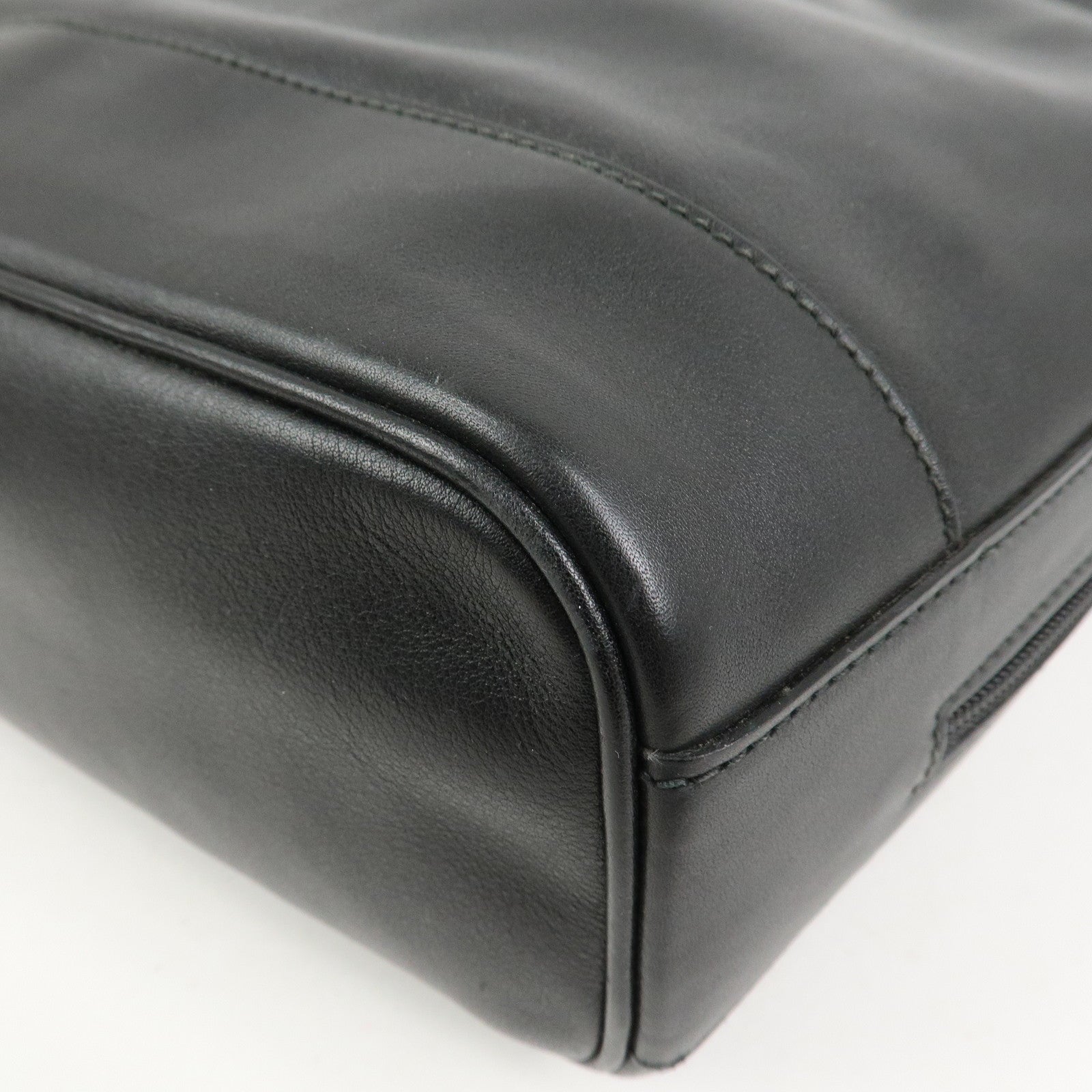 GUCCI Bamboo Leather Shoulder Bag Black 001.113.1643