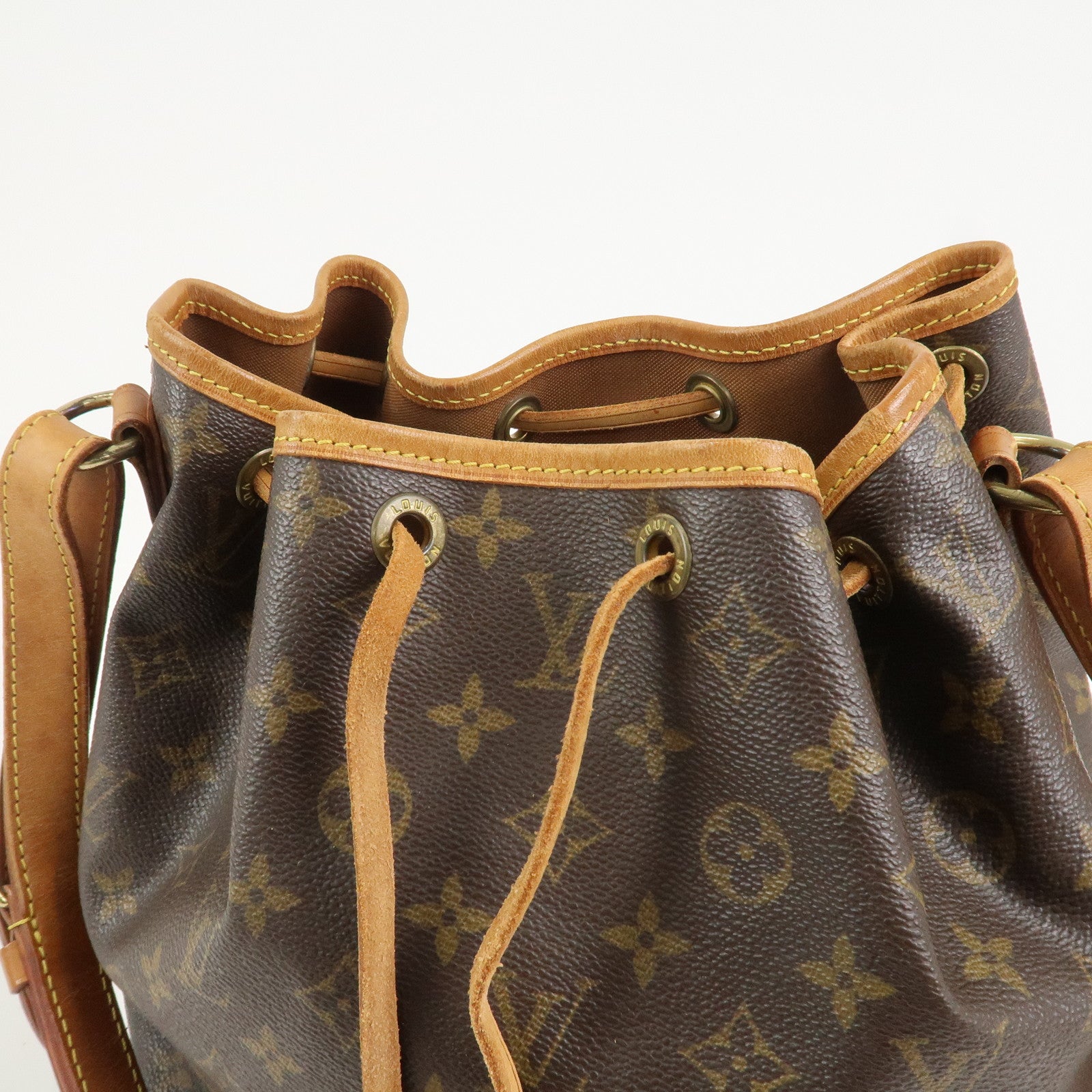Louis Vuitton Monogram Petit Noe Shoulder Bag Brown M42226