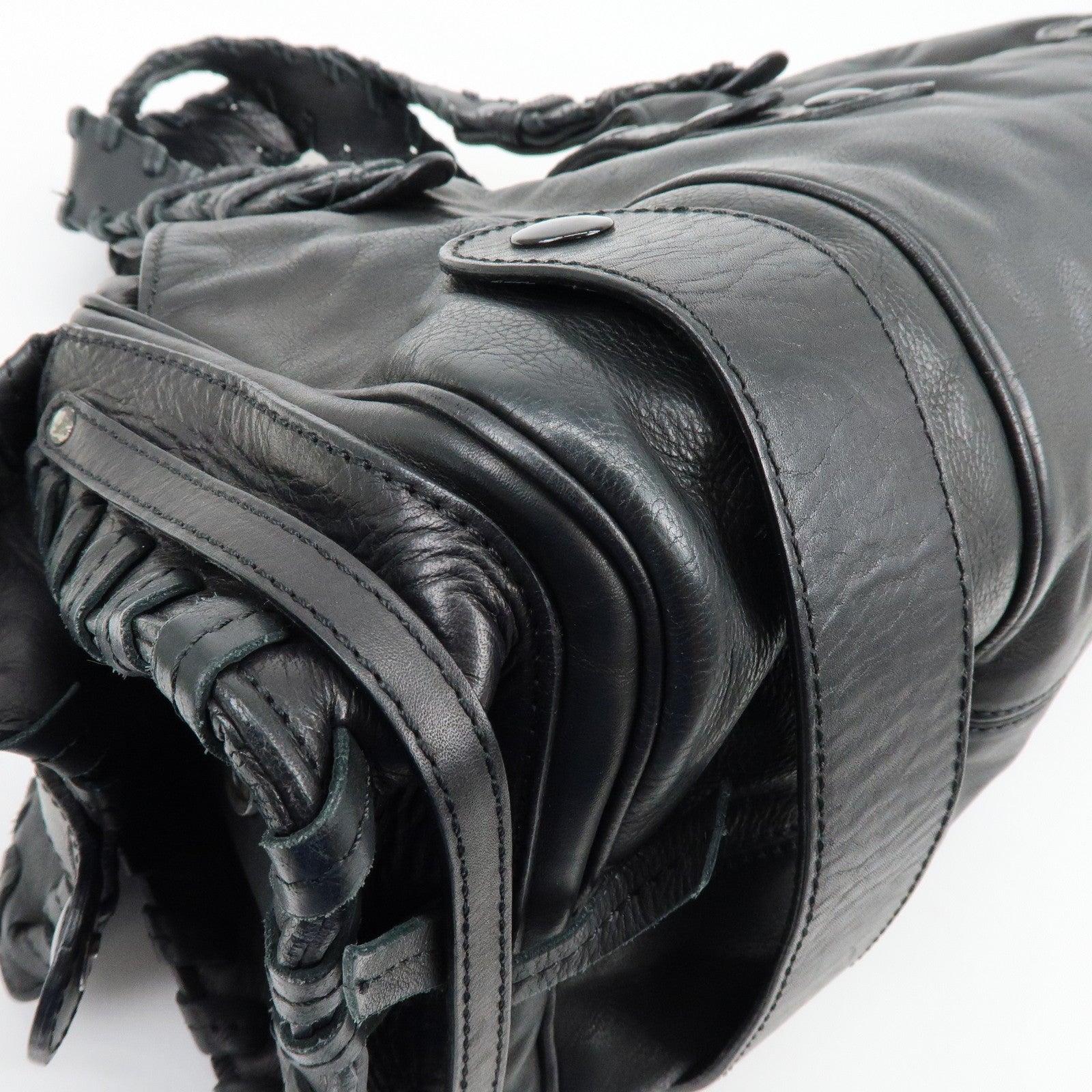 Chloe Silverado Leather Shoulder Bag Hand Bag Black