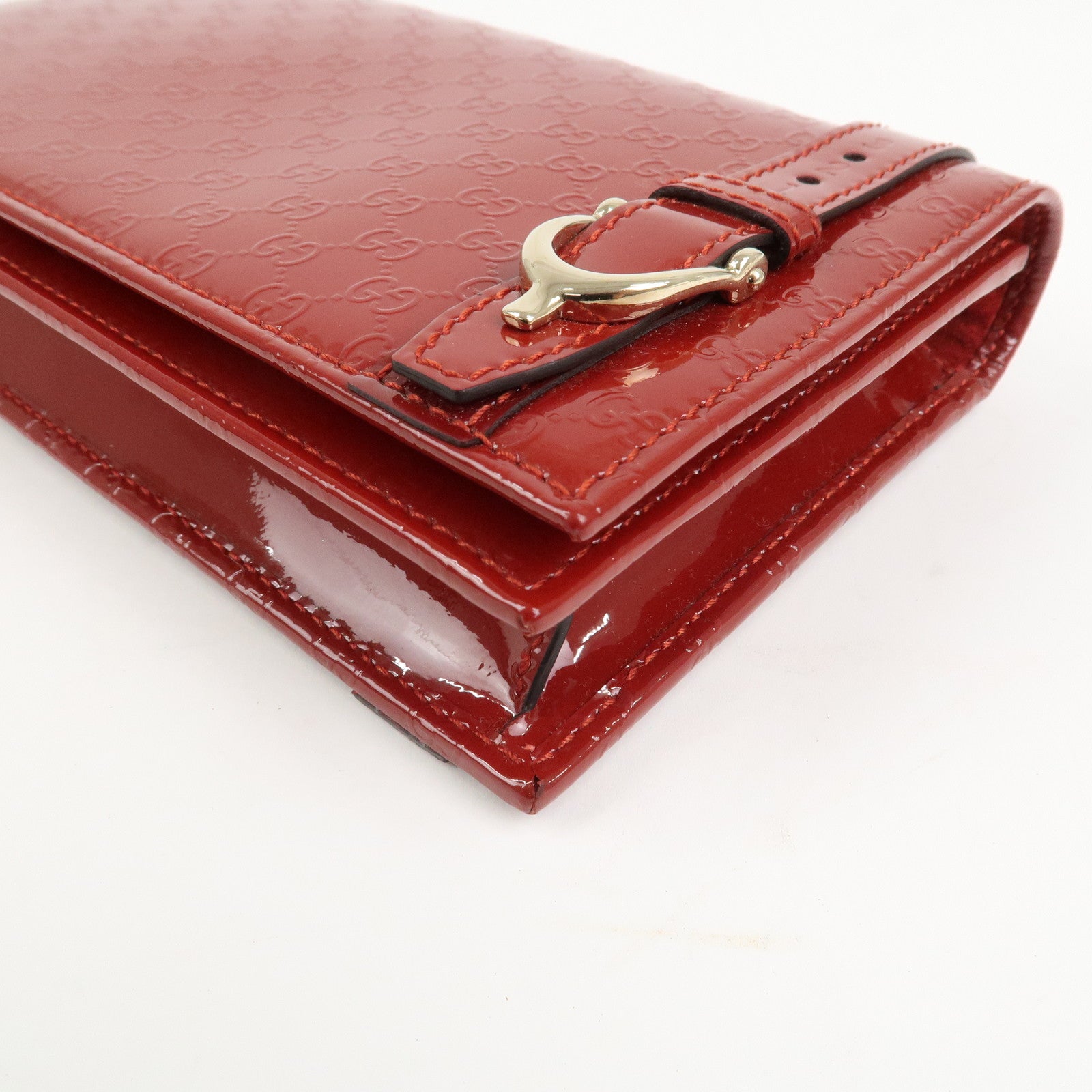 GUCCI Micro Guccissima Leather 2Way Bag Shoulder Bag Red 354086