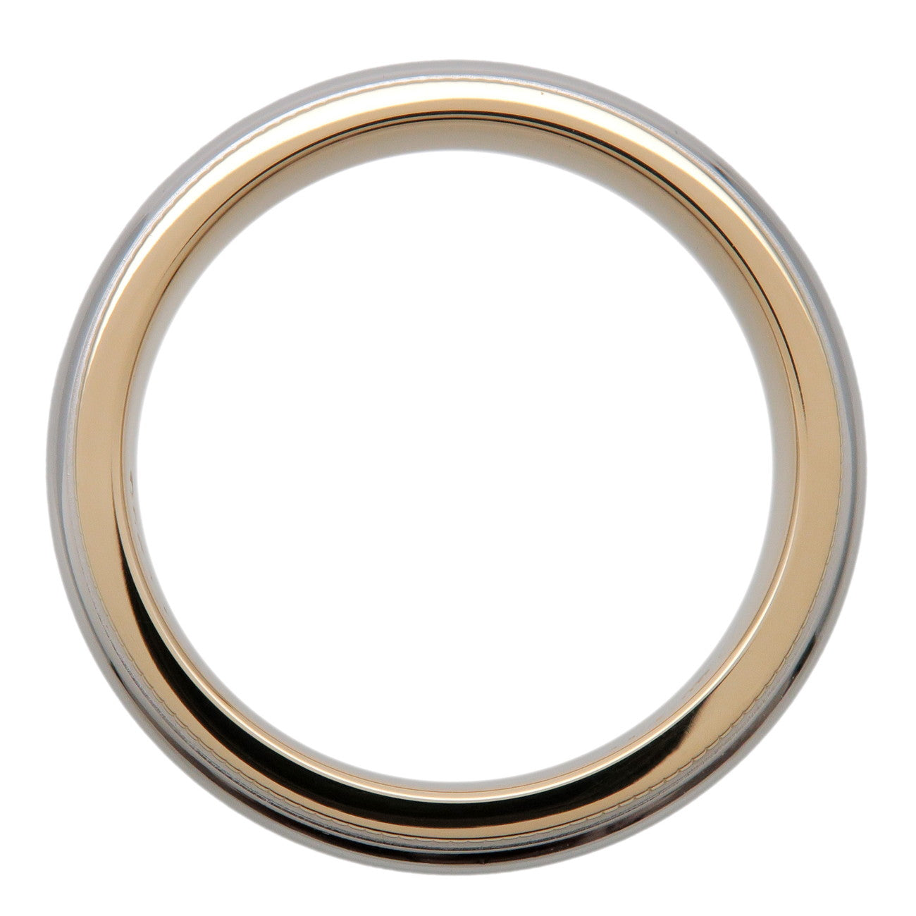 Tiffany & Co Milgrain Band Ring PT950 K18 750YG US5.5-6 EU51