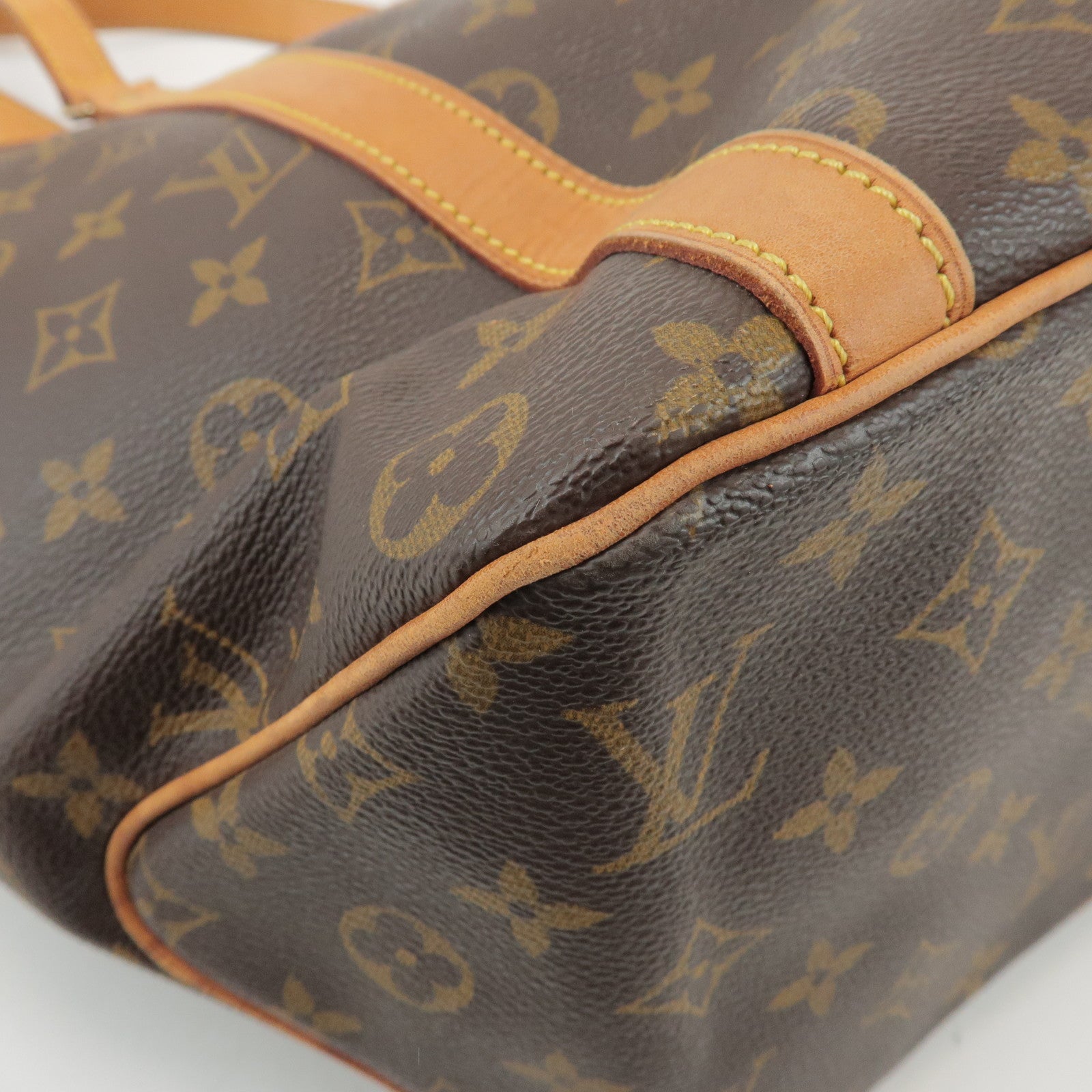 Louis Vuitton Monogram Sac Shopping Shoulder Bag Brown M51108