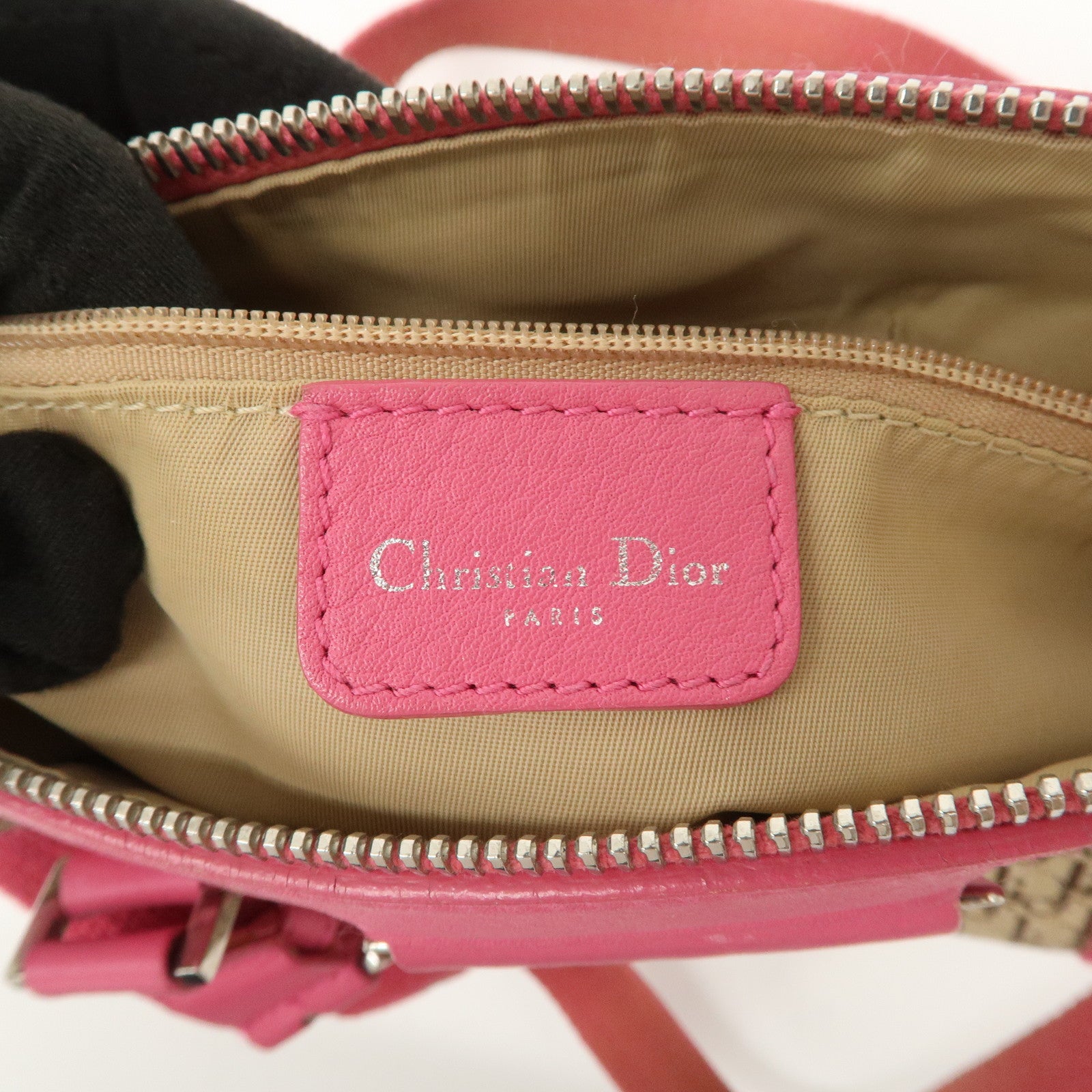 Christian Dior Trotter Street Chic Mini Boston Bag Beige Pink