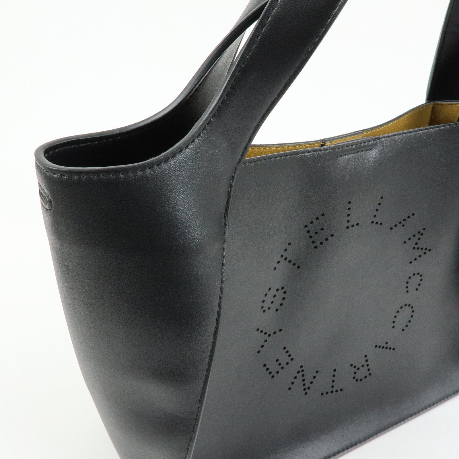 STELLA MCCARTNEY Faux Leather 2Way Bag Hand Shoulder Bag Black