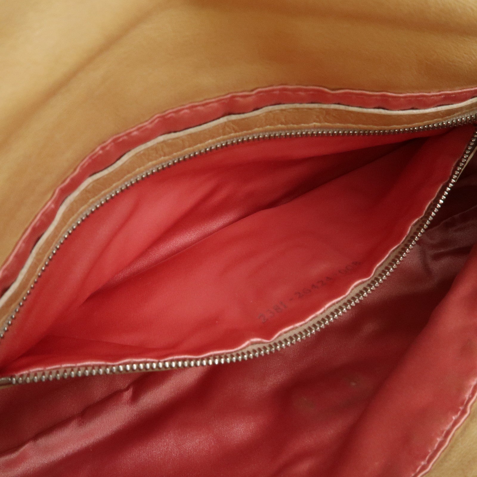 FENDI Mamma Baguette Leather Shoulder Bag Hand Bag Ivory 26424